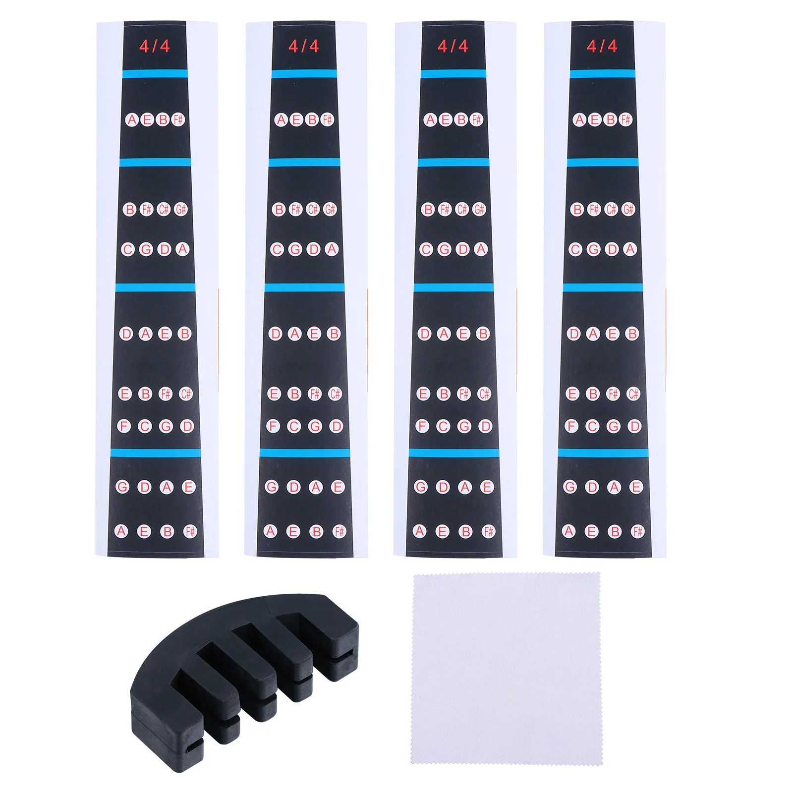 1Set Violin Fingerboard Sticker Complete Guide Practice Mute Professional Accessory for Beginner Full Size Violin Notes Label