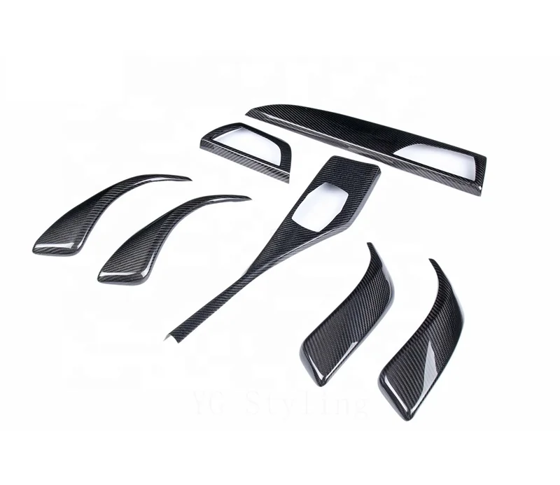 F20 BASE MODELS DRY Carbon Fiber Interior 7pcs Gloss Black Finish for BMW 1 SER F20 F21 BASE MODELS 2013-2016