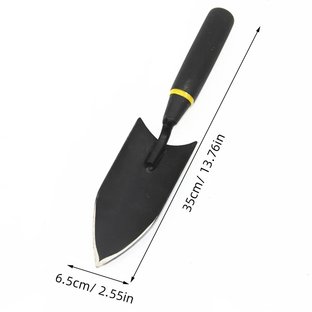 1Pcs Ergonomic Hand Shovel Heavy Duty Thickened Manganese Steel Garden Trowel for Soil Transfer Bonsai Planting Narrow Spade