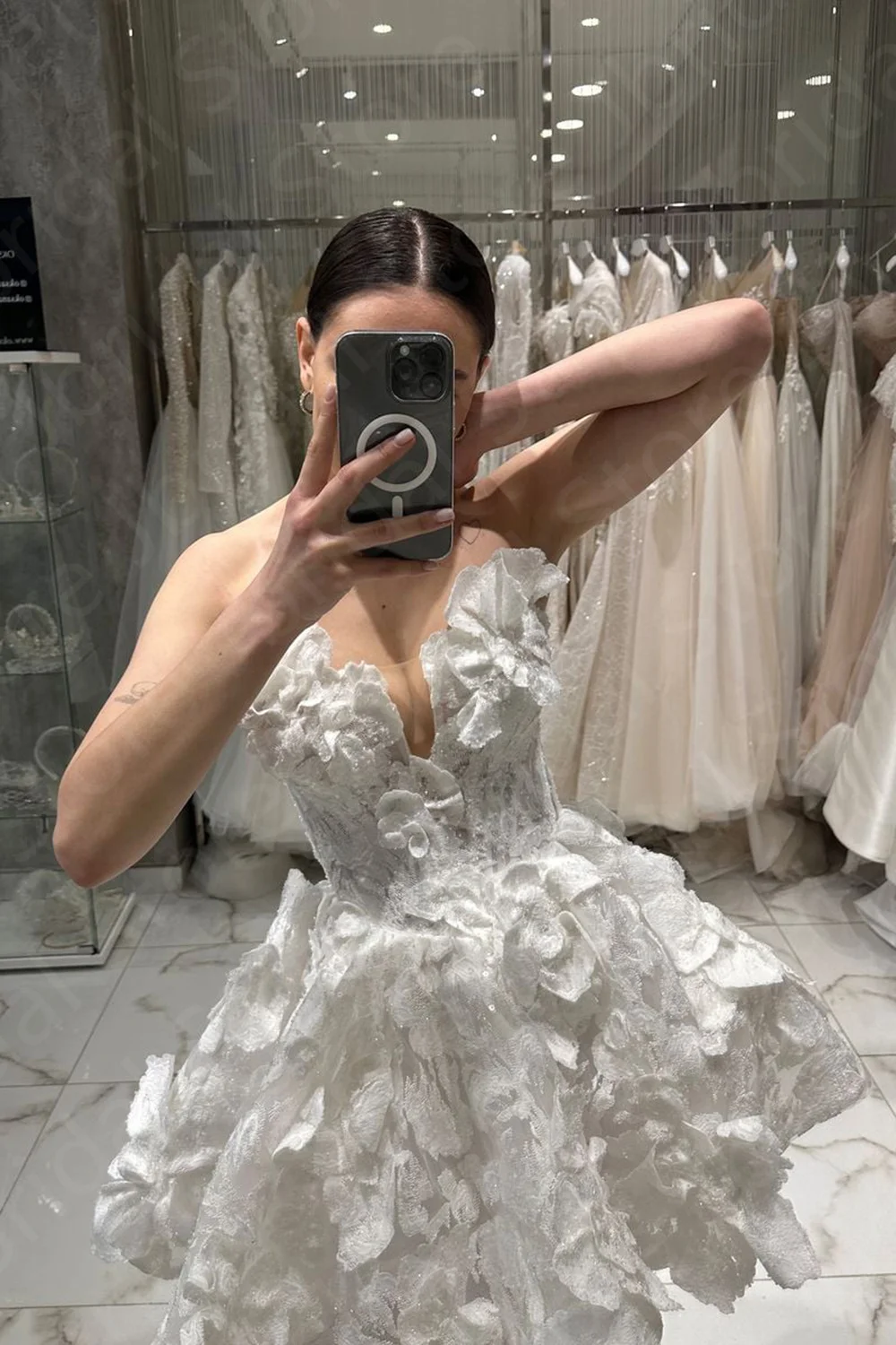 Vestido de novia de encaje sin mangas con cuentas y lentejuelas, traje de baile único, 2024