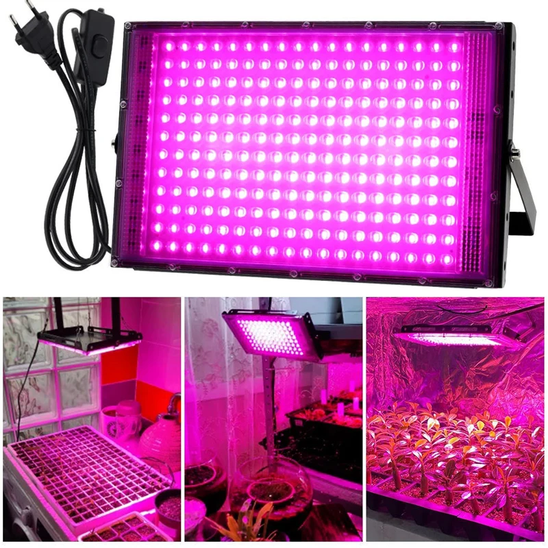 Nice 220V Full Spectrum LED Grow Light 100W 200W 300W Phyto Lamp For Plant Light Hydroponic Lamp Greenhouse Flower Seed Grow Lig