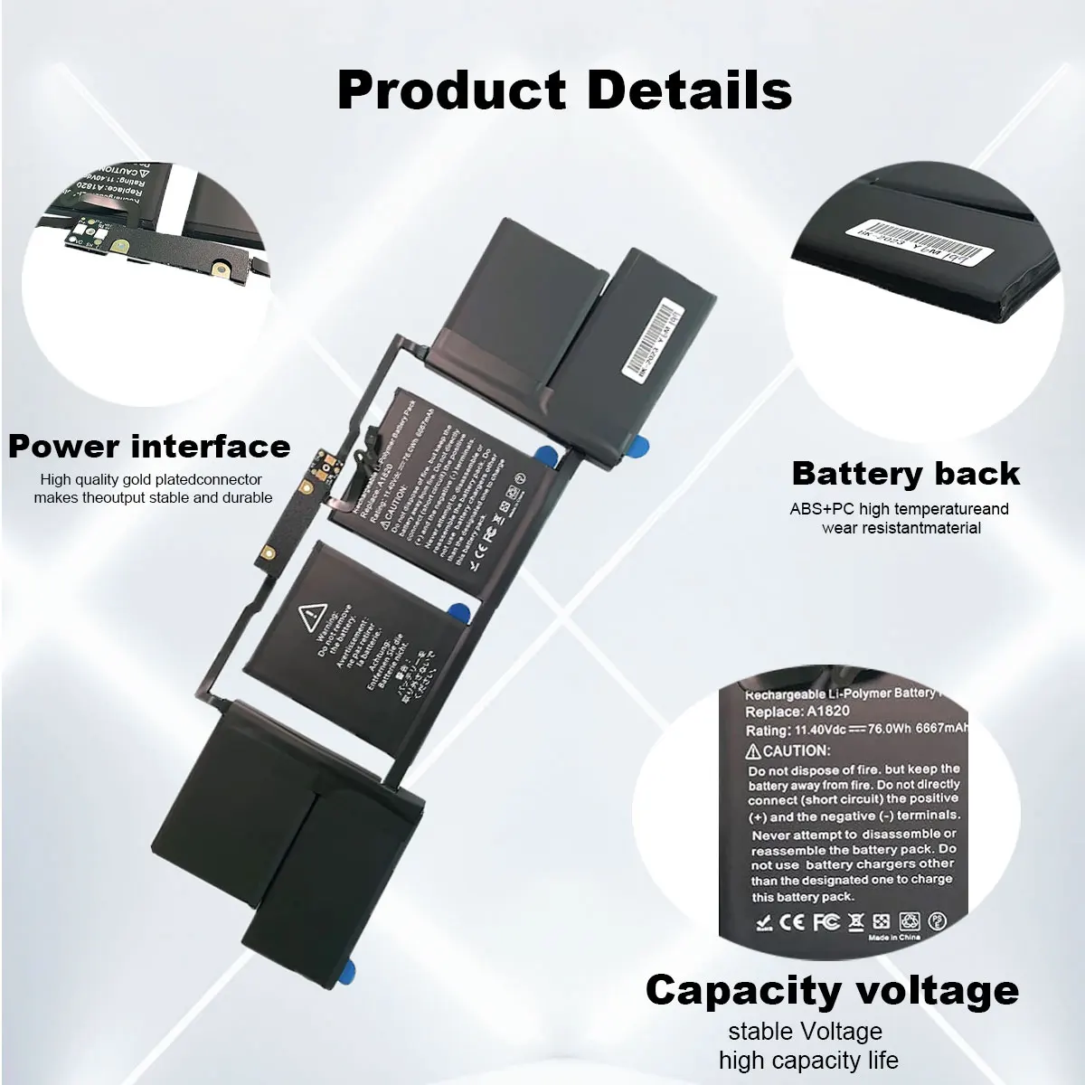 Imagem -03 - Dxt-bateria do Portátil para Apple Macbook Pro 15 Polegadas A1820 A1707 2023 2023 Ano 11.4v 6667mah Novo