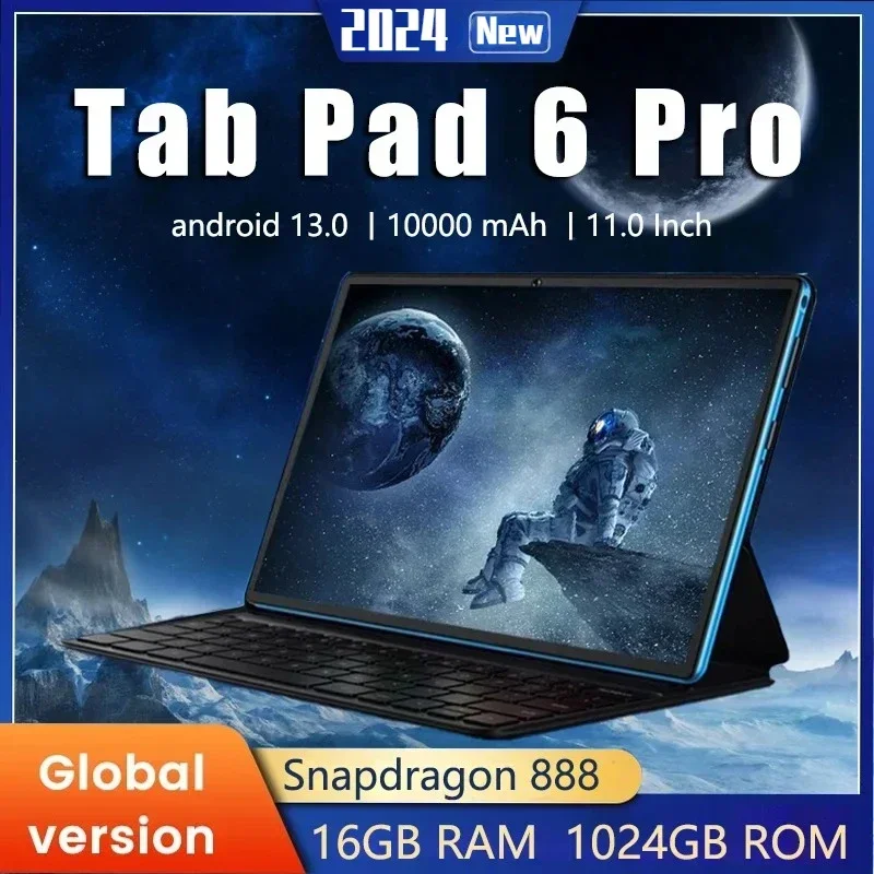 

2024 Global Version Original Pad 6 Pro Tablets PC Snapdragon 888 Xiao Mouse pad Android 13 11 inch 16GB+1TB 5G HD 4K Screen WIFI