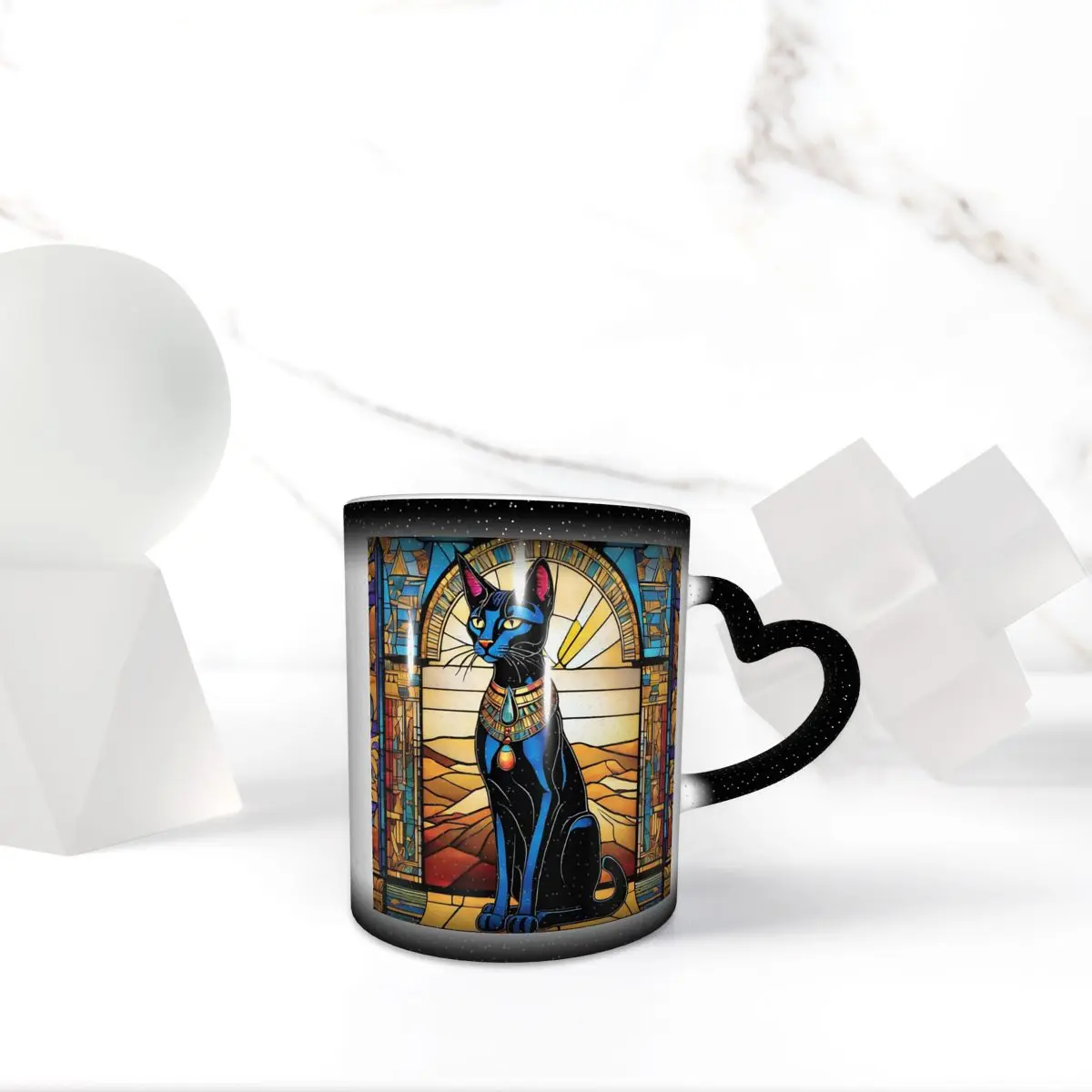 

Egyptian Cat. Mug Funny Ceramic Coffee Cups Tea Mugs Milk Cup Drinkware Gifts for Friends