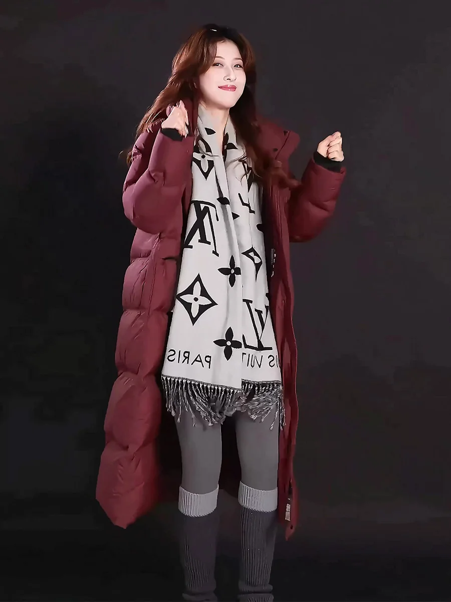 

Женская зимняя куртка-пуховик средней длины с капюшоном, воротником-стойкой, для повседневной носки, белая, с наполнителем из утиного пуха