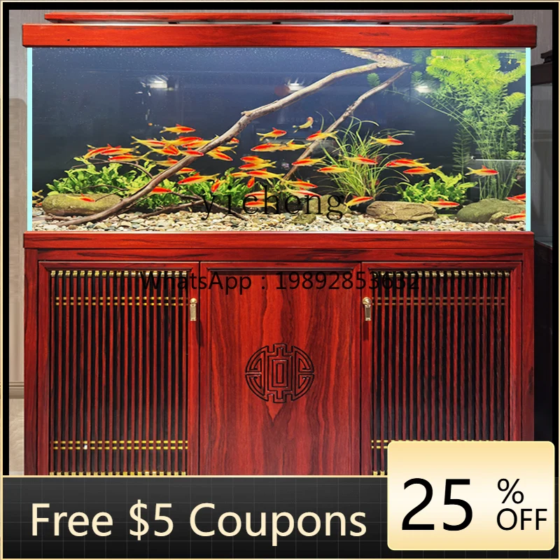 

YGG ultra-white glass bottom filter large and medium-sized aquarium water-free living room dragon fish tank silent