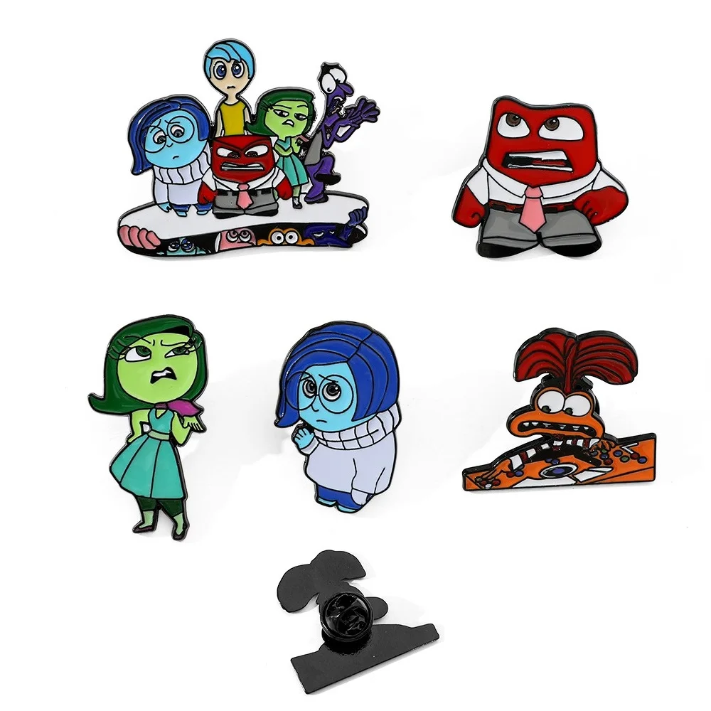 

1-5Pcs Anime Inside Out Enamel Pin Brooches For Lapel Pins Metal Badge on decor Backpack Clothes Metal Badges Fashion Gifts