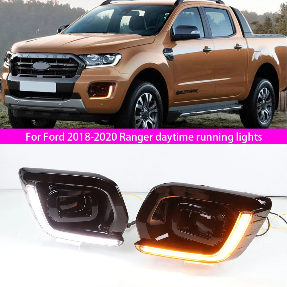 

For Ford 2018-2020 Ranger daytime running lights modified with LED daytime running lights, flowing light, turn signal fog lights