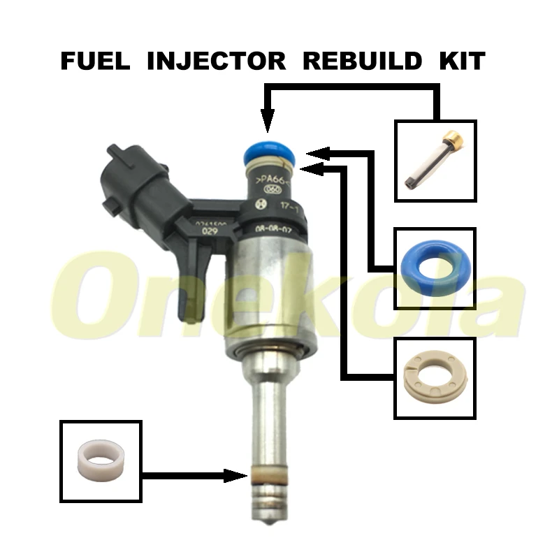 Fuel Injector Service Repair Kit Filters Orings Seals Grommets for  GDI 2007 - 2009 Mini Cooper Countryman 1.6L L4 0261500029