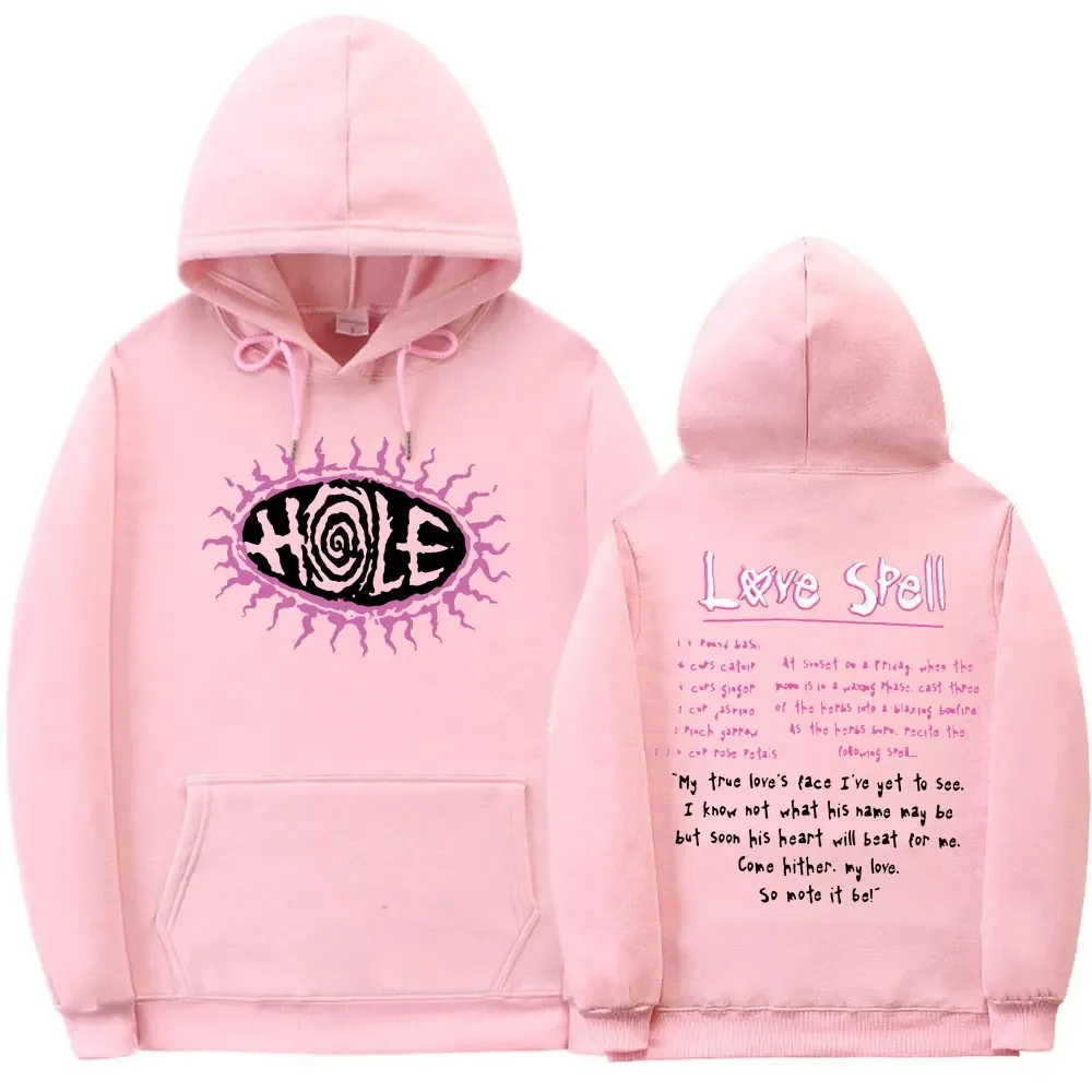 Hole Love Spell Lyrics Vintage Hip Hop Hoodie Men Women Oversized Hoodies Courtney Love Beautiful Monsters 90s Rock Band Clothes