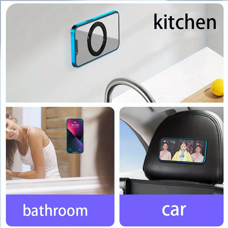 Magnetischer Ringhalter für iPhone 16, 15, 14, 13, universeller Wand-Handy-Super-Magnethalter im Auto, Handy-Ständer für Magsafe – Detail 7