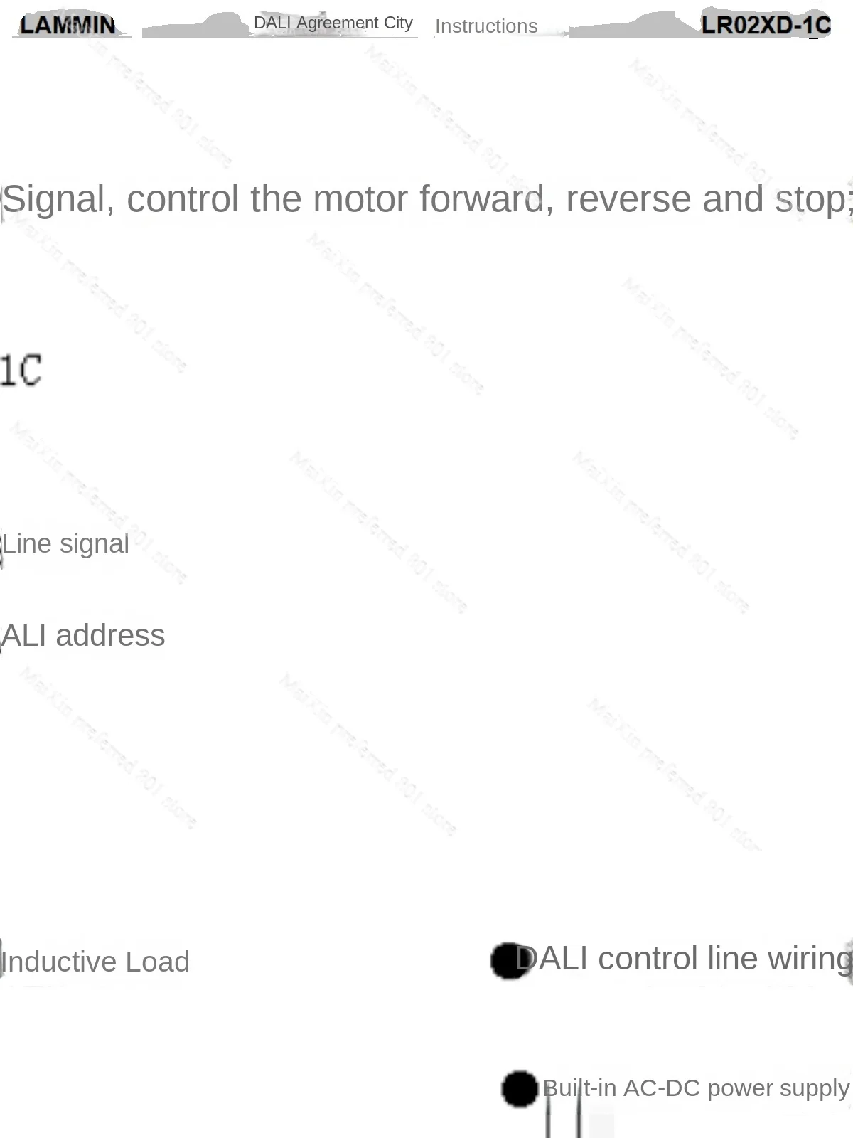 Two-way curtain controller standard LR02XD-1C DALI protocol controls the forward and reverse rotation stop of two-way motors