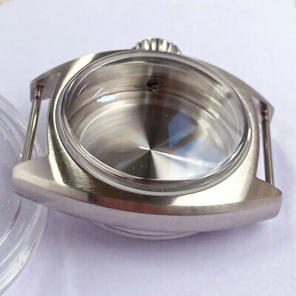 Boîtier de Montre Vintage en Acier Inoxydable Brossé, 36mm, avec Nministériels d en Saphir, Compatible avec NH35 NH36 2824
