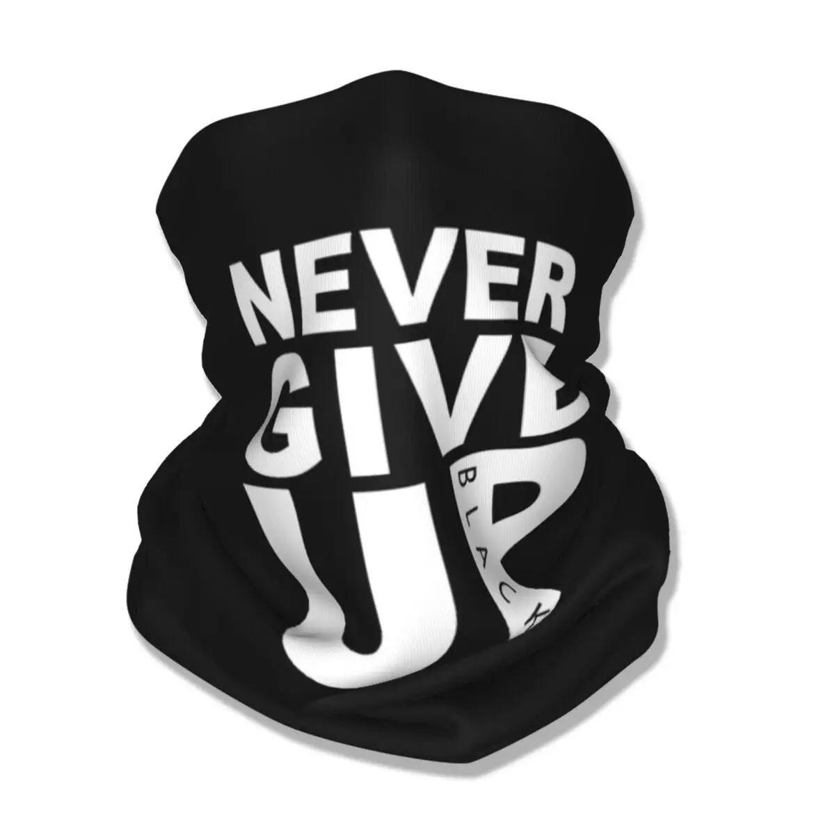 

Never Give Up Bandana Neck Cover Printed Funny Wrap Scarf Multi-use Headband Hiking for Men Women Adult Washable