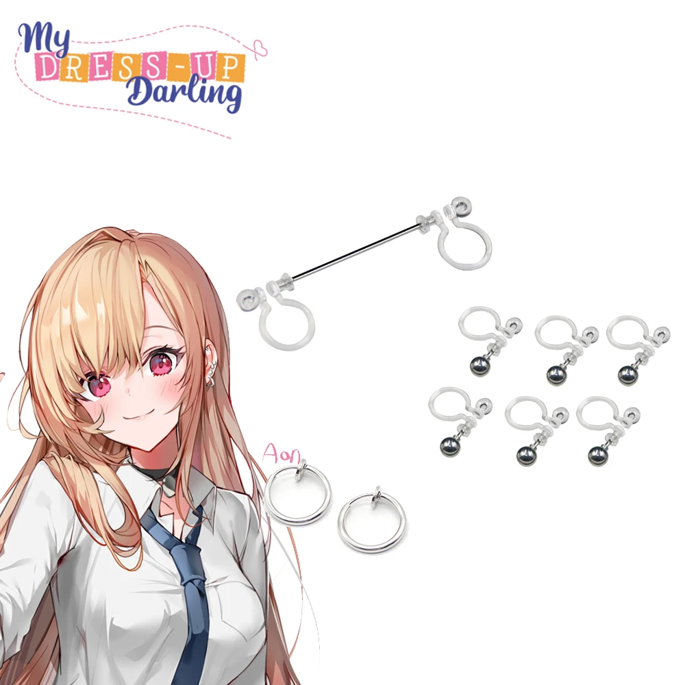 Anime My Dress-Up Darling Kitagawa Marin Earrings Multiple Ear Piercings Non Pierced Cuff Earrings Hypoallergenic Jewelry Gift