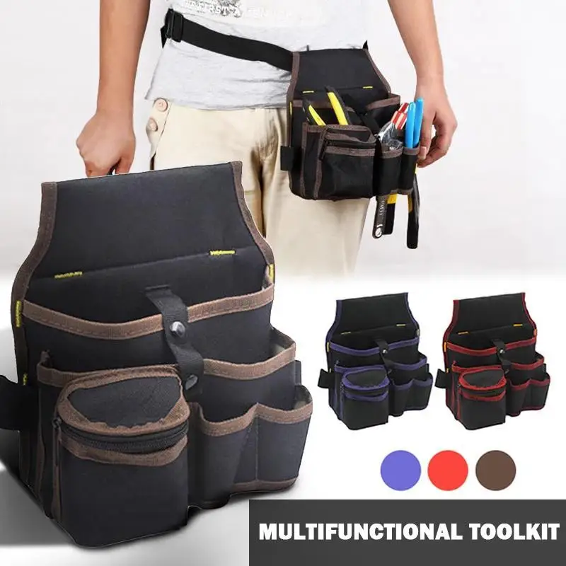 Electrician Tools Belt Storage Waist Bag Screwdriver Holster Working Holder Drill Organizer Pouch Versatility Waterproof Toolkit