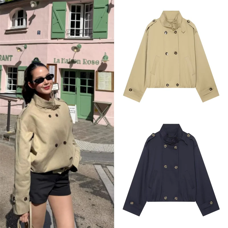 2026 Spring Autumn Women's Jacket Stand Collar Loose Fashion Street Outerwear