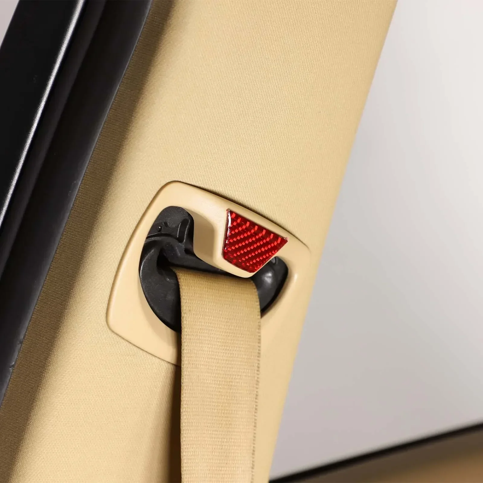 

For BMW 3 Series E90 2005-2012 Car Seat Belt Base Decorative Sticker Soft Carbon Fiber Interior Accessories 2 Pcs