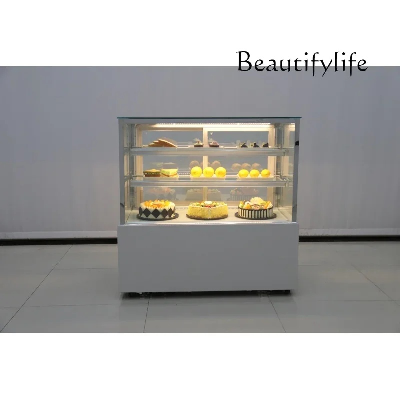 

BJ Custom.0.9m 1.2m 1.5m 1.8m Straight Curved Glass Back Open Refrigerated Cake Display Cases/bread Bakery Display /cake Displa
