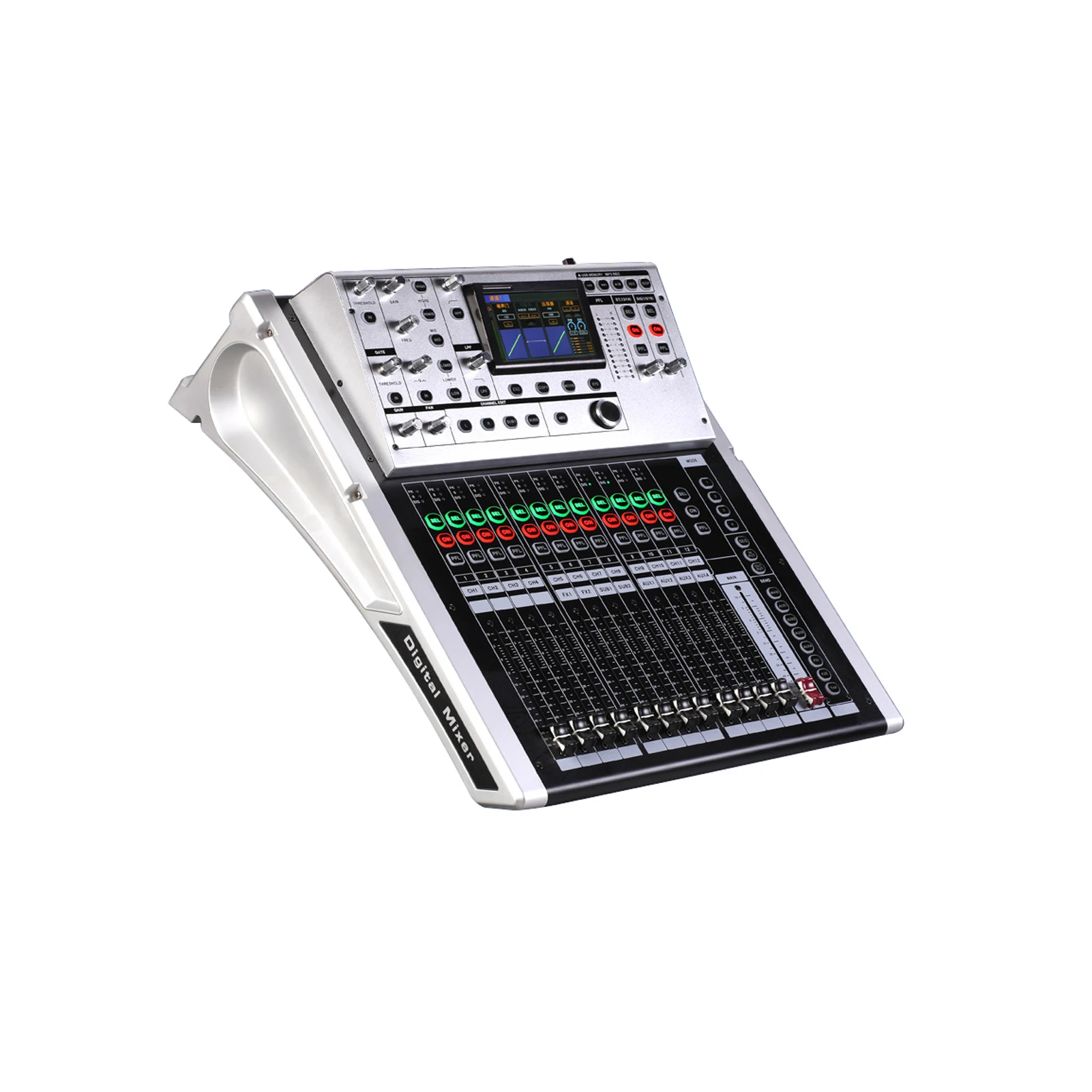 

Professional Digital Mixing Console Audio Mixer 16 Channels USB Touch Screen Digital Mixer 5 Bands EQ Audio Mixer