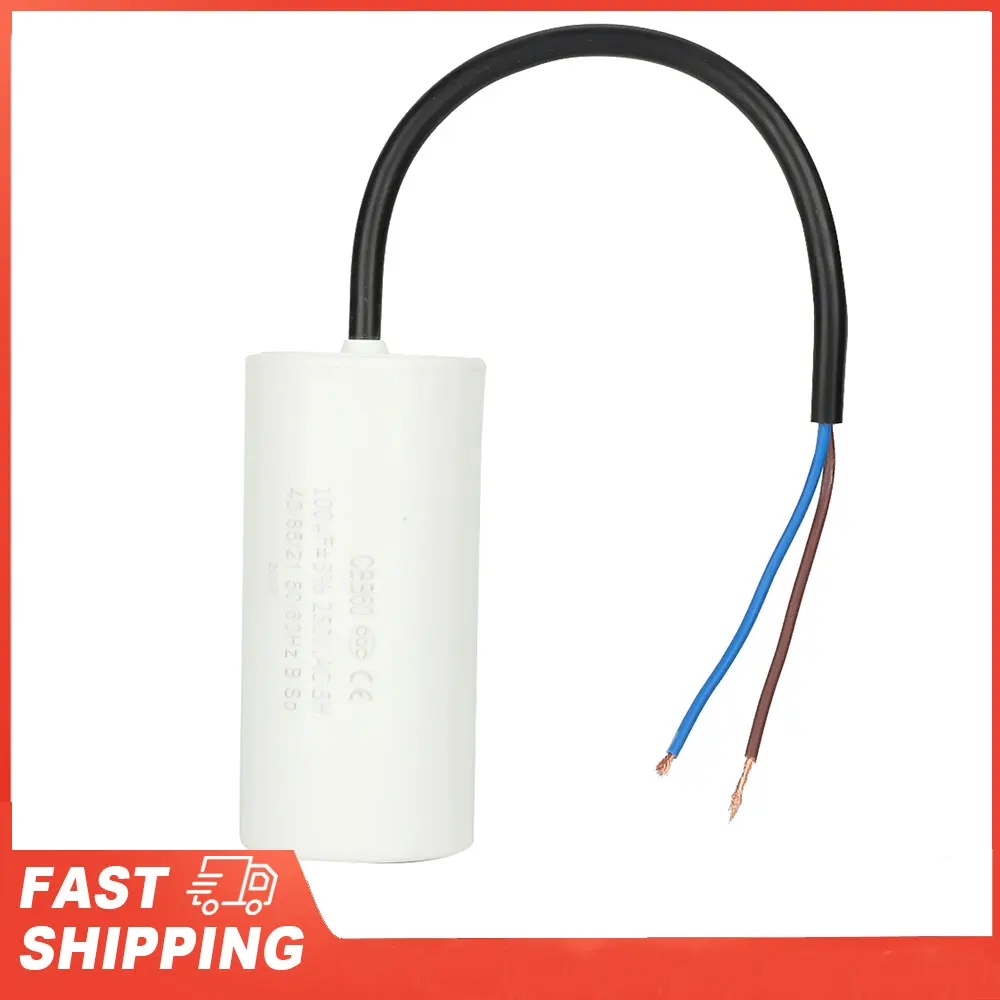 Capacitor de execução CBB60 com fio 250V AC 100uF 50/60Hz para compressor de ar do motor