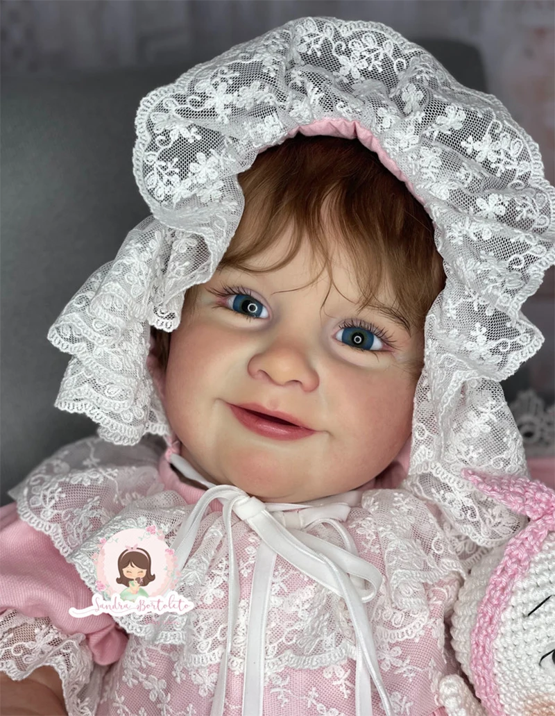 25 Inch Reborn Doll Kit Zoe Lifelike Sweet Baby Already Painted Unfinished DIY Reborn Doll Parts Collectible Toy for Art Making