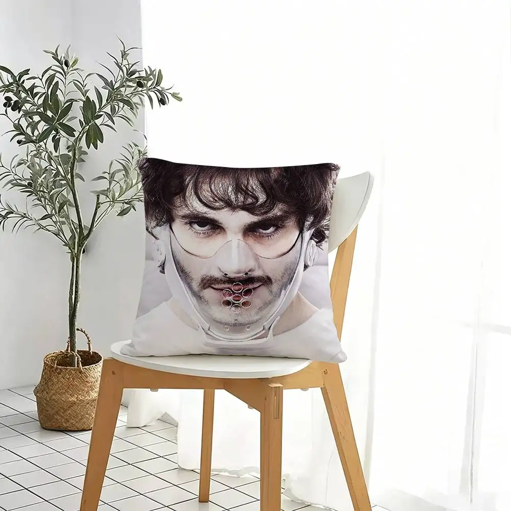W-Will Graham E-Enamel   Pillow Case Square Double-Sided Sofa Cushion Cover Bedroom Bedside Pillow Gift