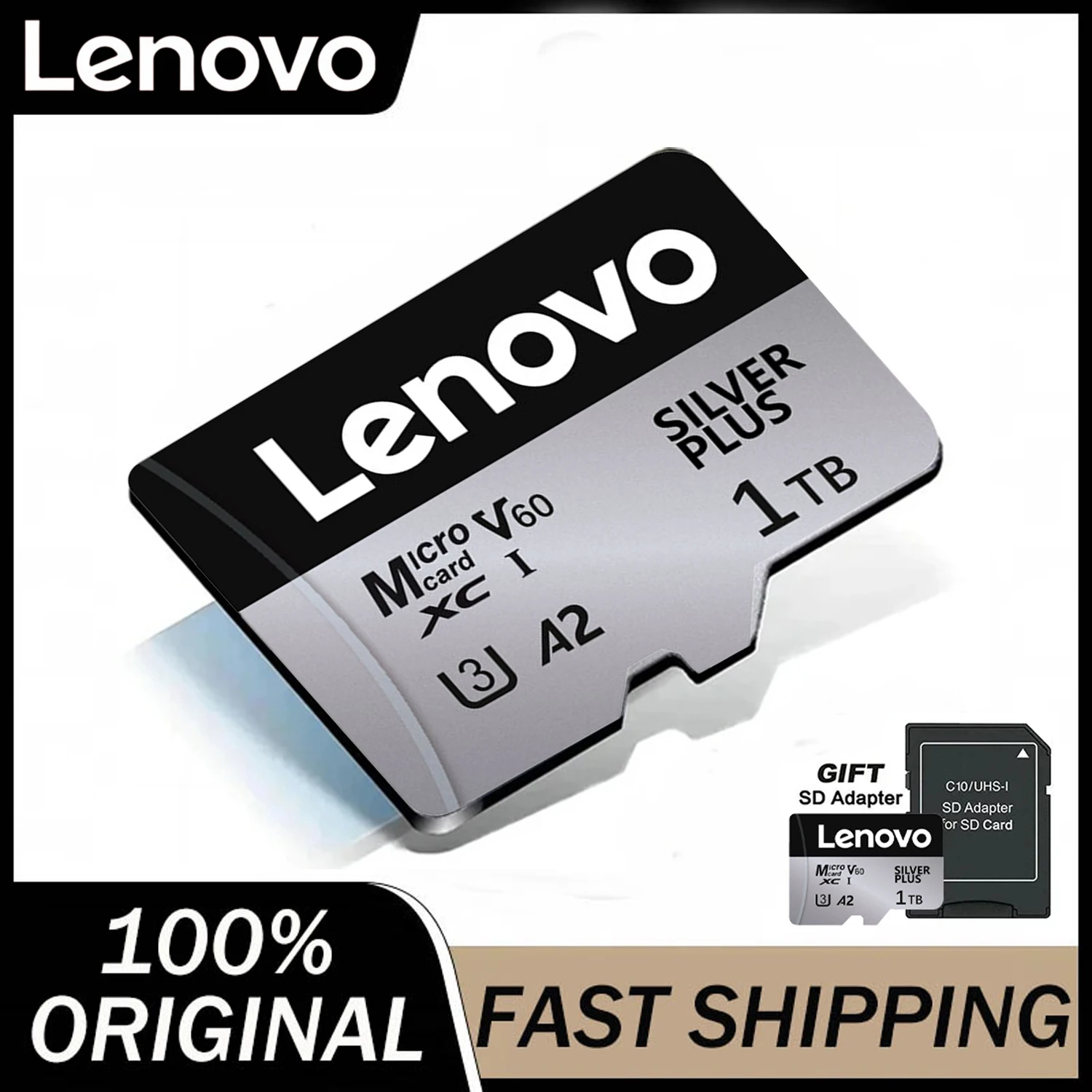 Lenovo Memory Card 1TB High Speed Full HD Video Card 512GB MINI SD Card with Adapter 256GB 128GB Micro SD Card TF Card 64GB