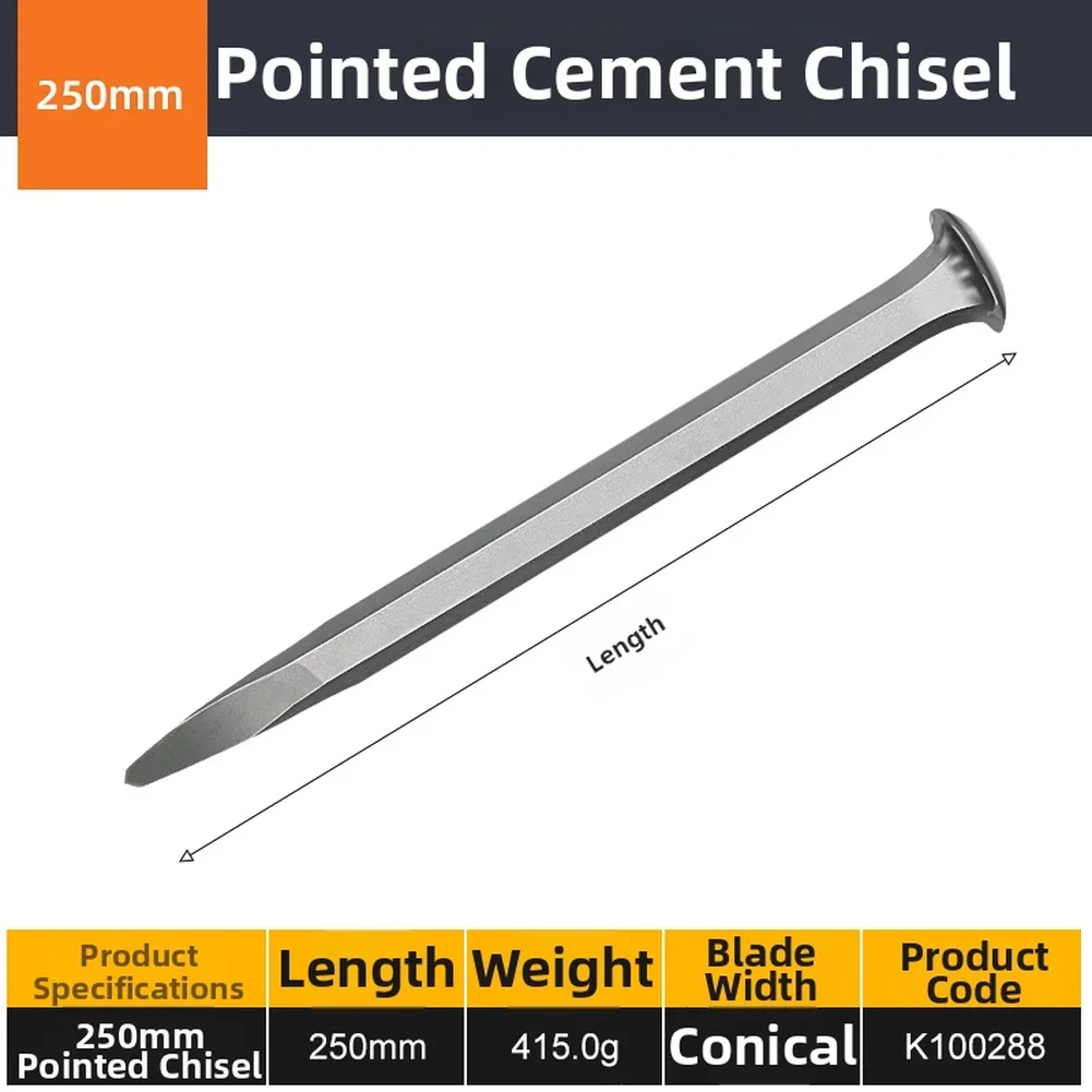 High Carbon Steel Chisel with For Precision Hardened Cutting Edge for Industrial Drilling and Material Removal