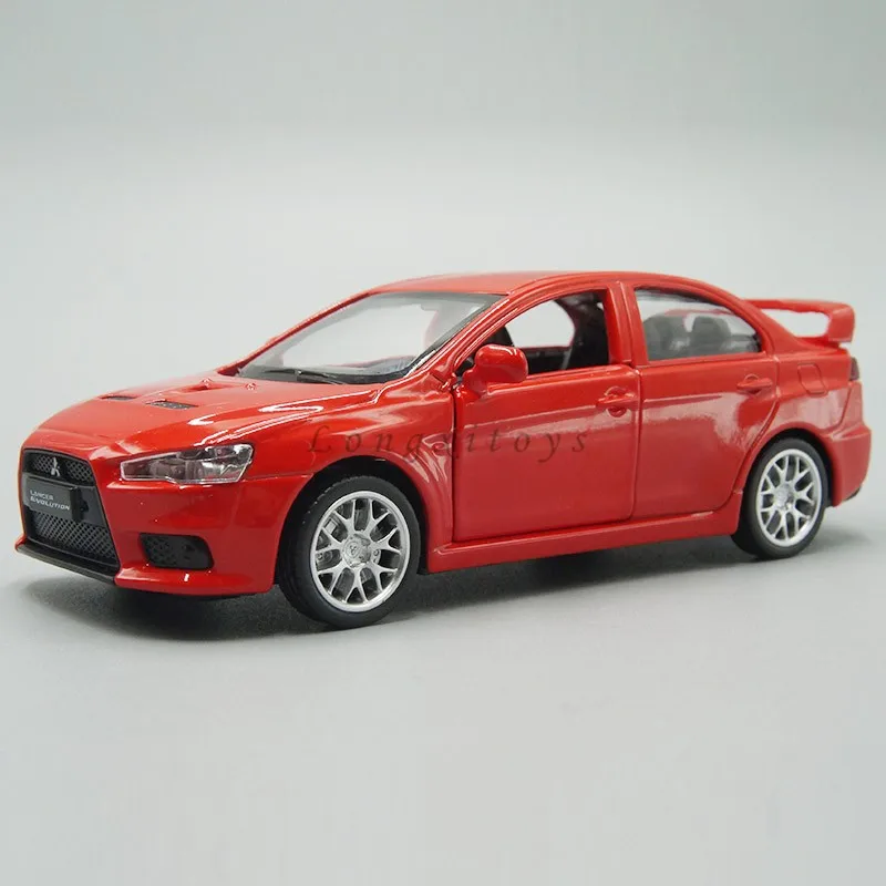 

1:41 Diecast Metal Car Model Lancer Evolution Miniature Replica Pull Back Toy For Kids Gifts