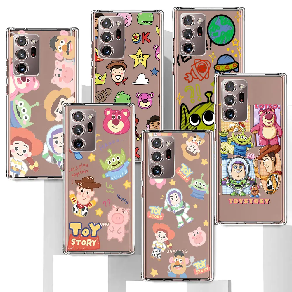 Disney Cartoon Toy Story Case for Samsung Galaxy Note 20 Ultra 5G 10 Plus 8 9 10 Lite TPU Transparent Soft Phone Cover J4 J6 J8