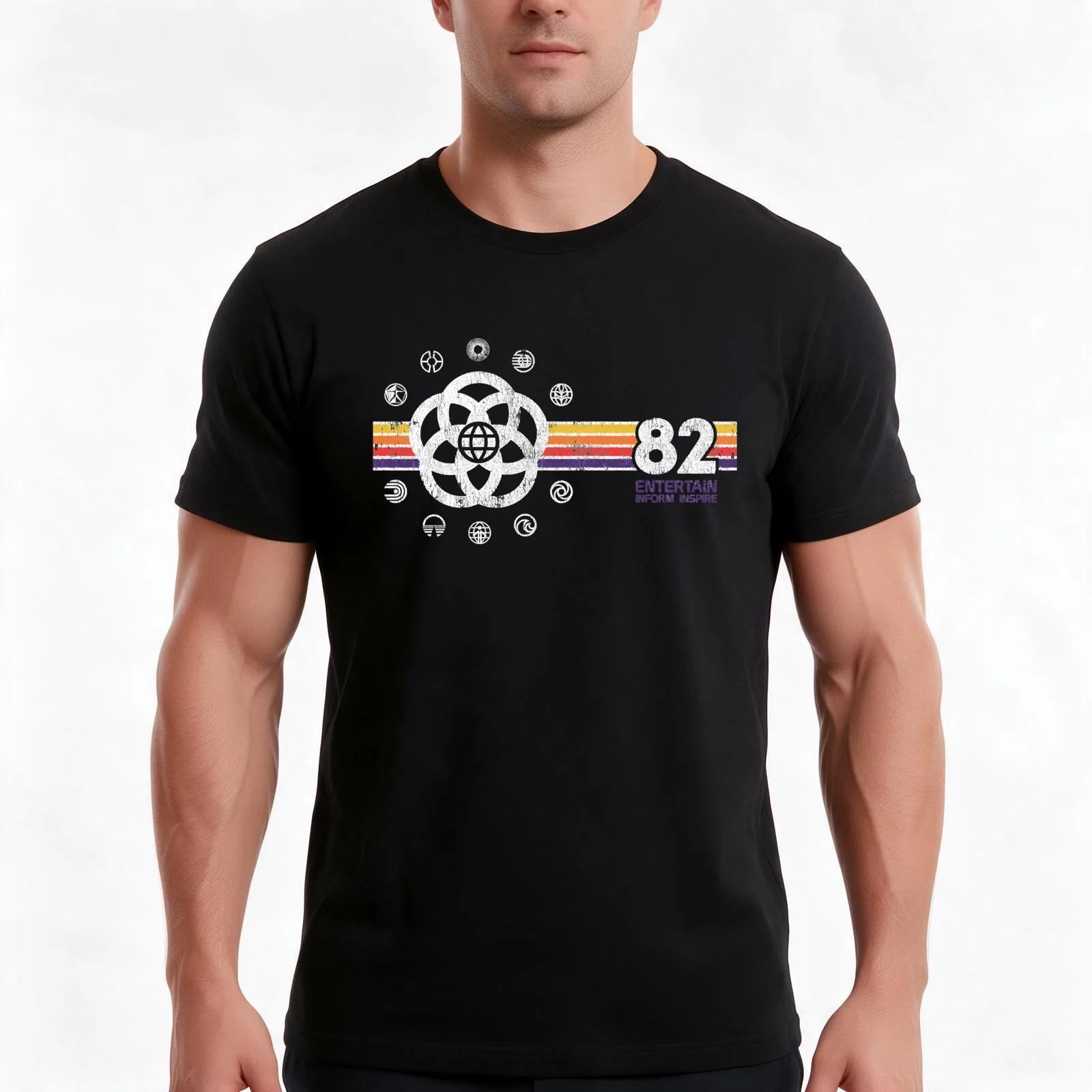 EPCOT Center Vintage Style Distressed Pavilion Logos T-Shirt, Summer Casual Cotton Tee, Oversized Streetwear Tops, 100% Cotton