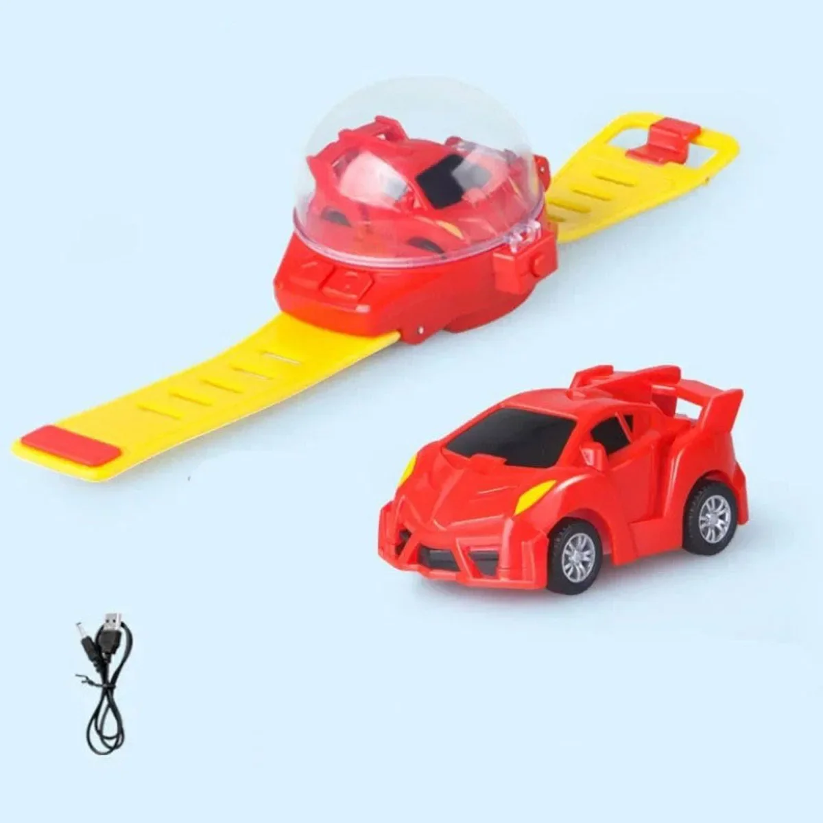 2024 neue Mini Fernbedienung Auto Uhr Spielzeug Cartoon Fernbedienung Uhr Racing Auto USB Lade Fernbedienung Auto