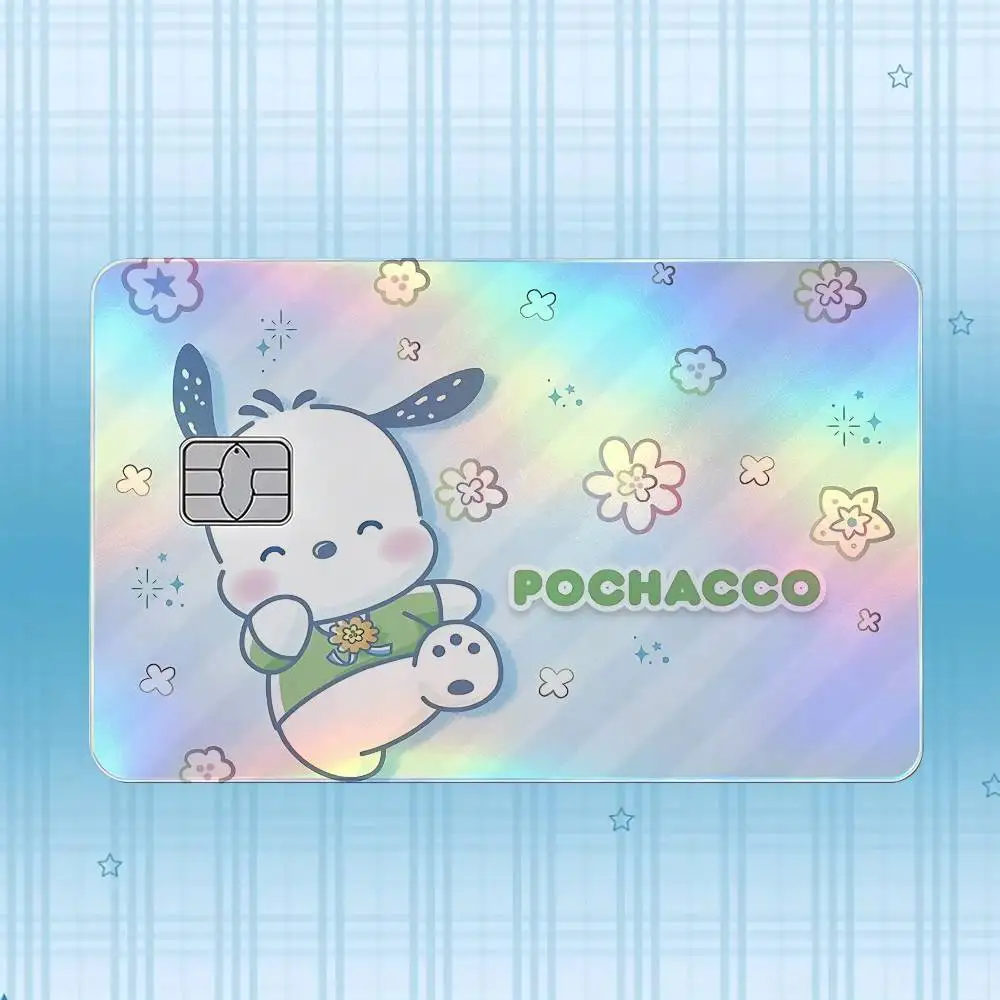 P-Pochacco Laser-Hologramm-Karten-Skin-Aufkleber für Kredit- und Debitkarten – 4 Stück/Set, wasserfester, kratzfester Schutz – Detail 12