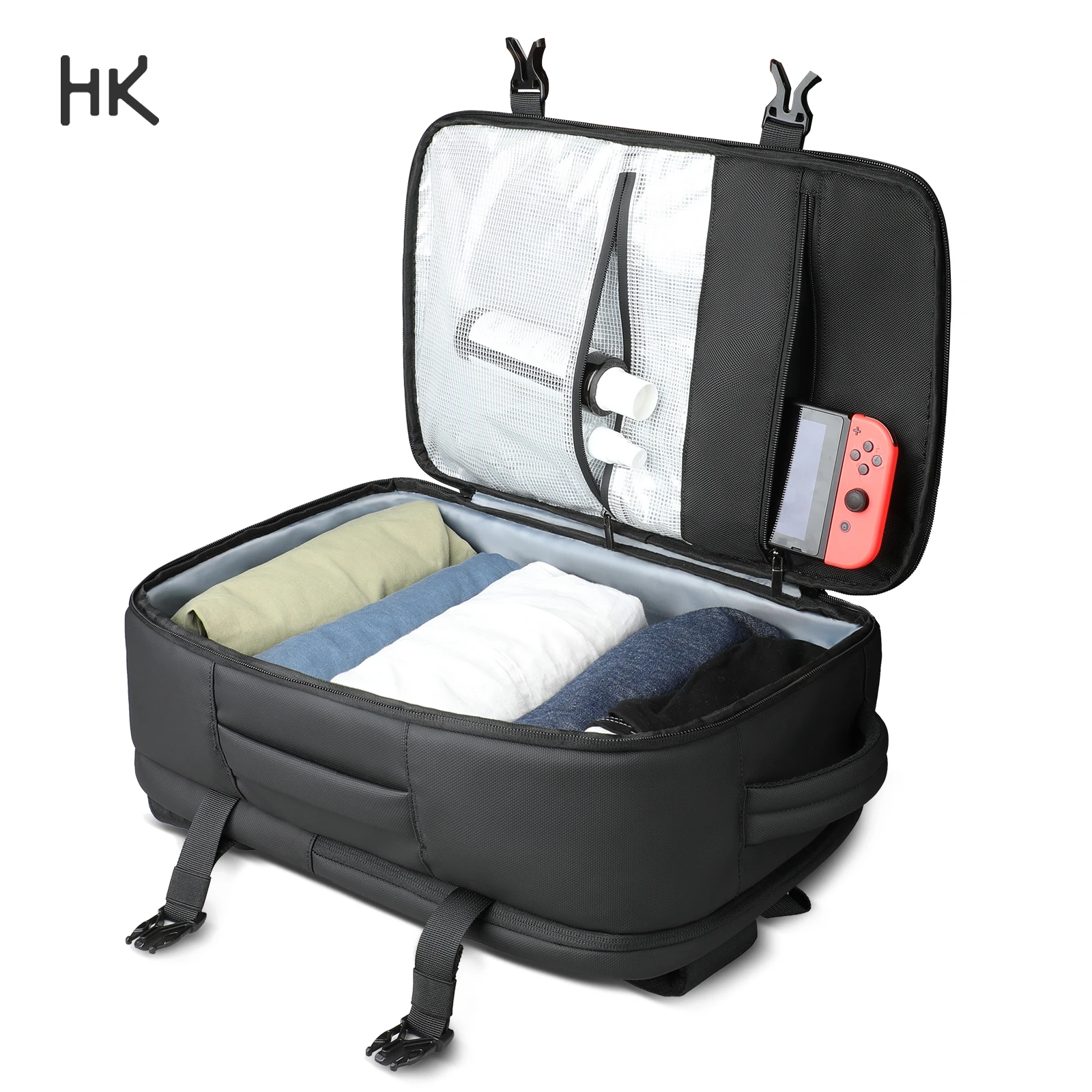 Mochila de Viaje Multifuncional HK de Gran Capacidad, Bolsa para Portátil de 17'', Equipaje de Mano para Negocios, Mochila de Viaje para Oficina, Universidad y Uso Diario