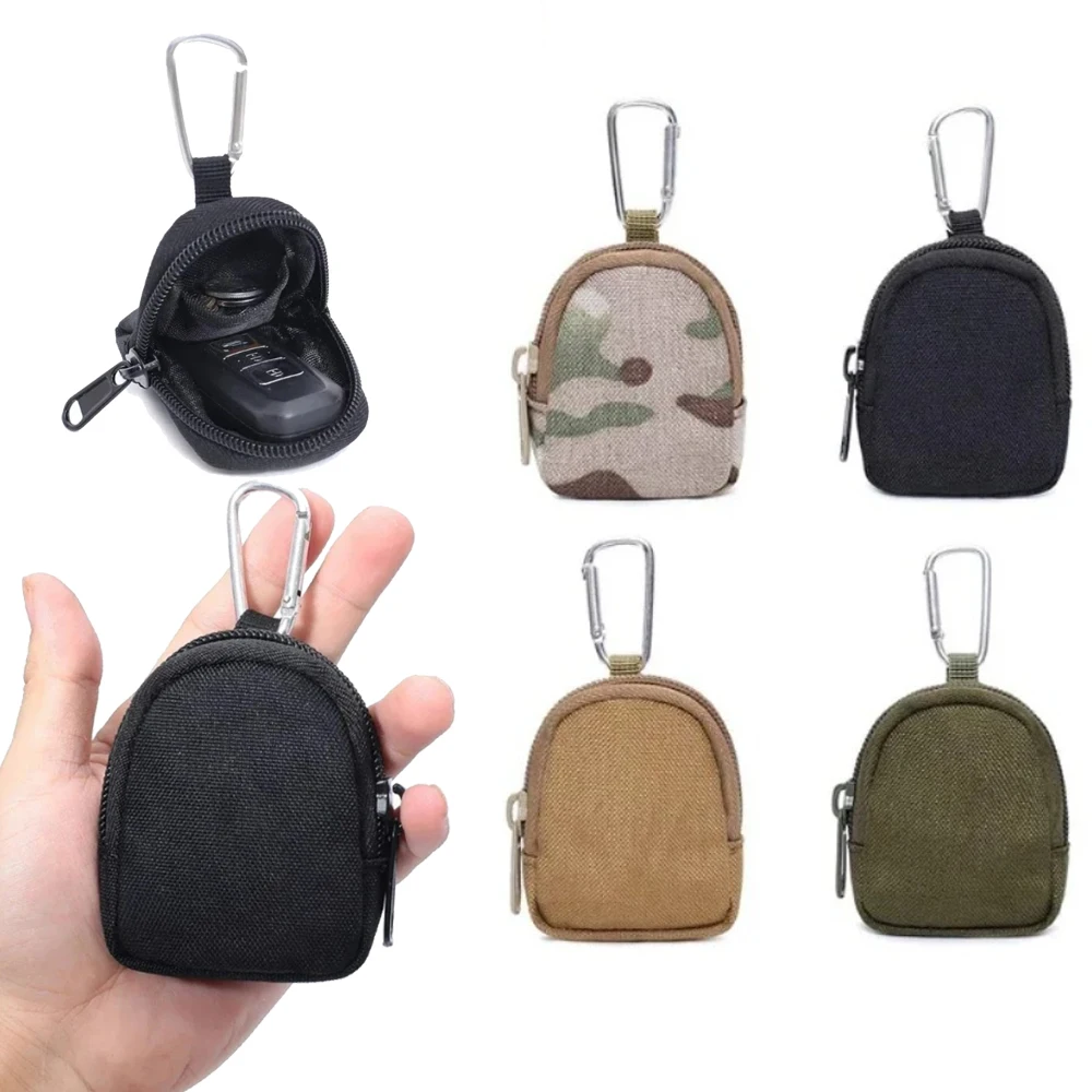 1 Pc Portable Outdoor Key Bag Tactical EDC Pouch Key Wallet Holder Men Coin Purses Pouch Bag Keychain Zipper Pocket Snack Bag