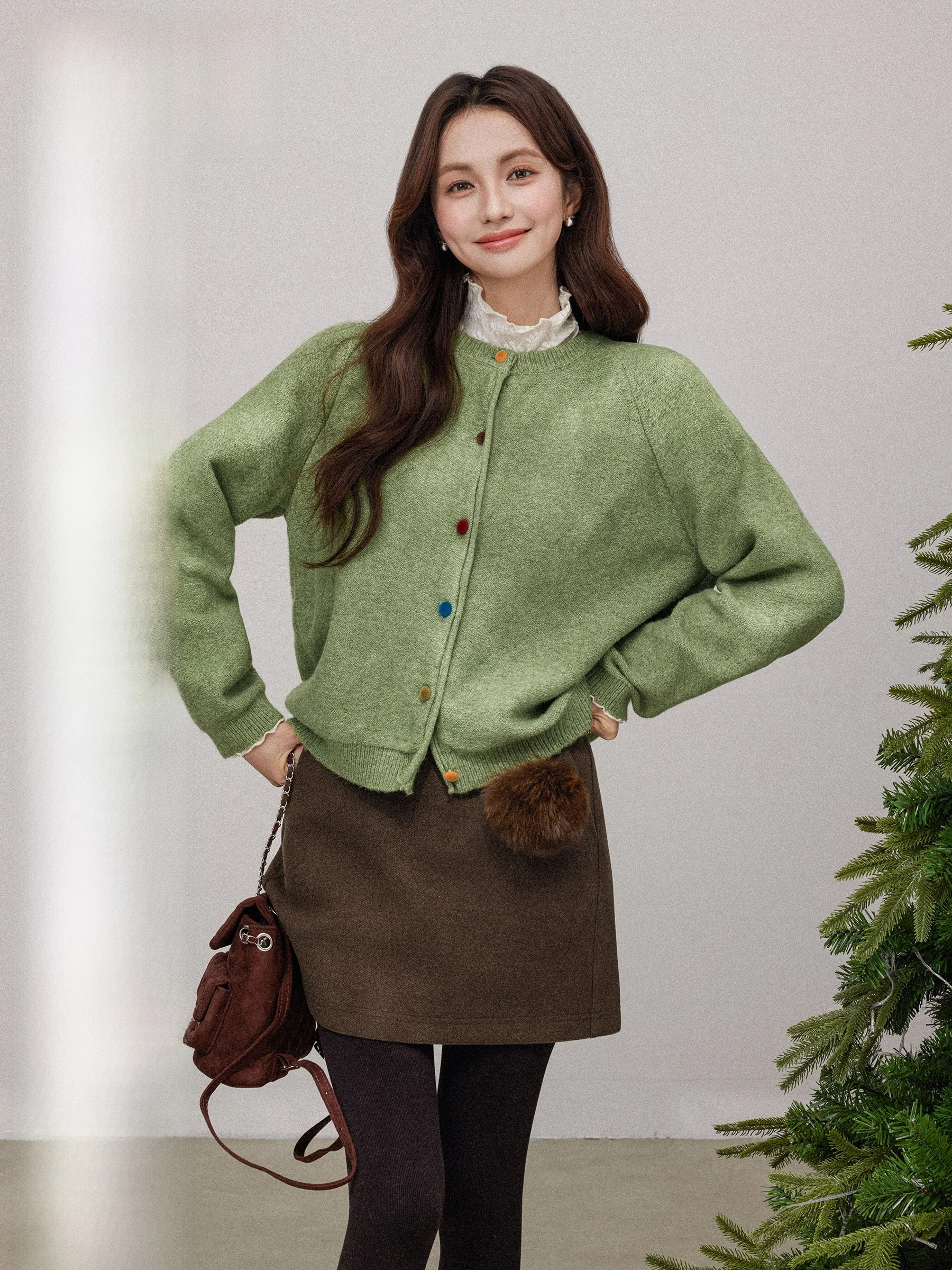 

Свободный женский вязаный свитер Jaet een, мягкий уютный открытый кардиган, осень-зима, корейский удобный длинный све, круглый Ne