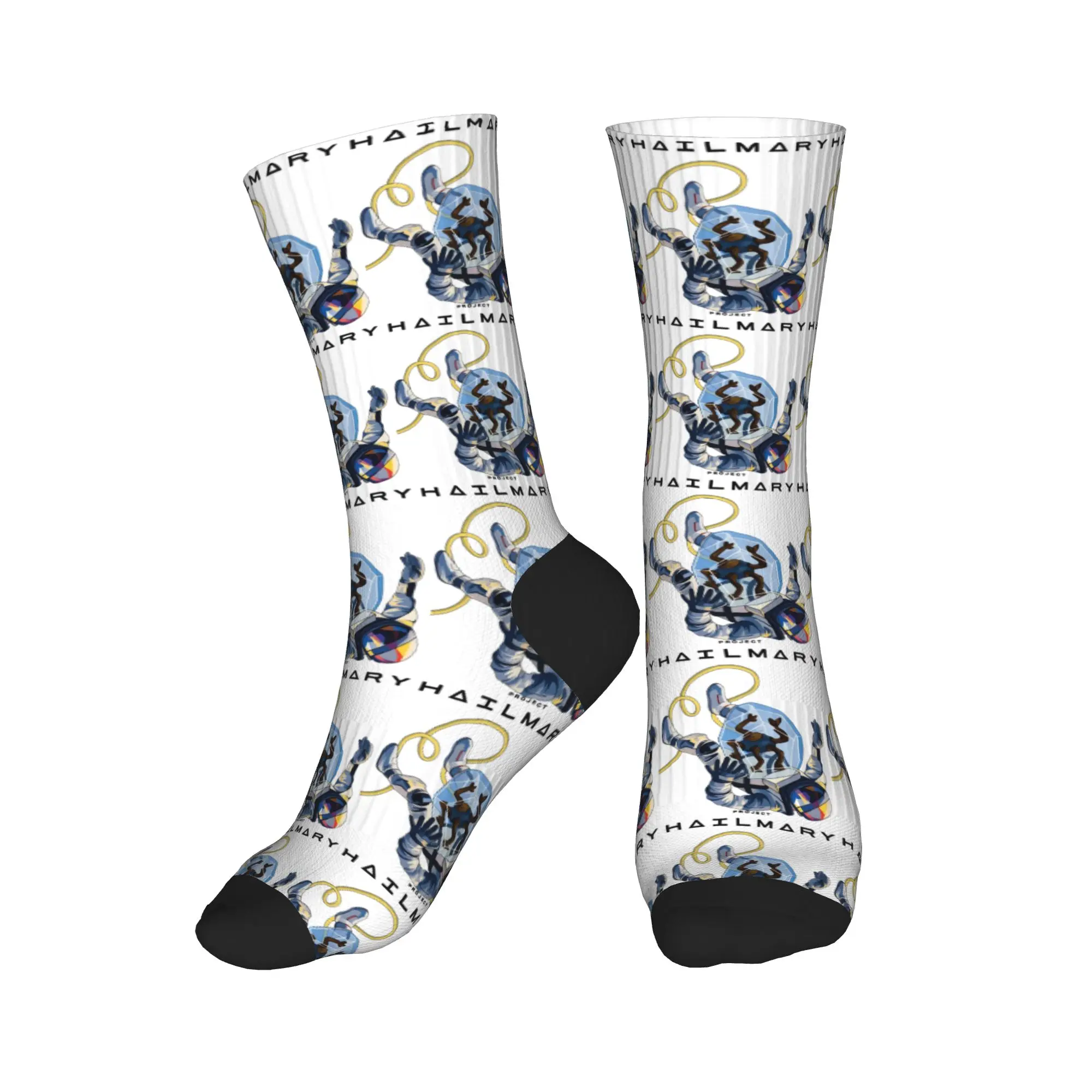 Project Hail Mary Fan Art Space Lover Stockings Couple  Socks Medium Soft Gothic Socks Winter Running Sports Anti Graphic Socks