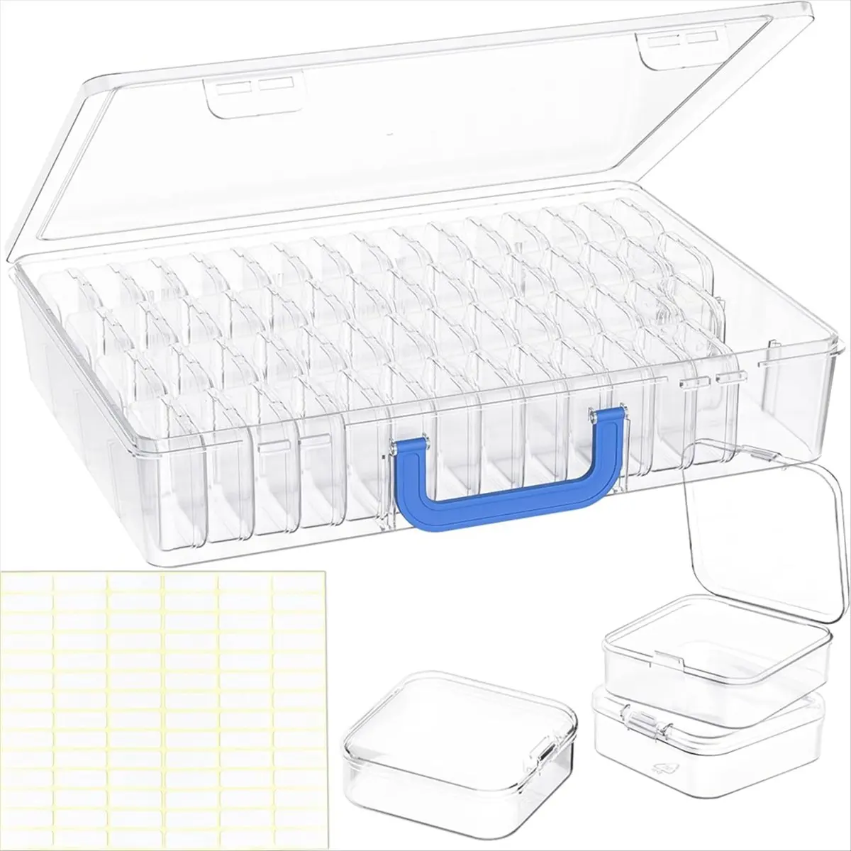 Best of 2026 Bead Organizer Box, 60Pcs Small Bead Storage Boxes with Hinged Lid, Large Craft Case with Handle,for Jewelry Making