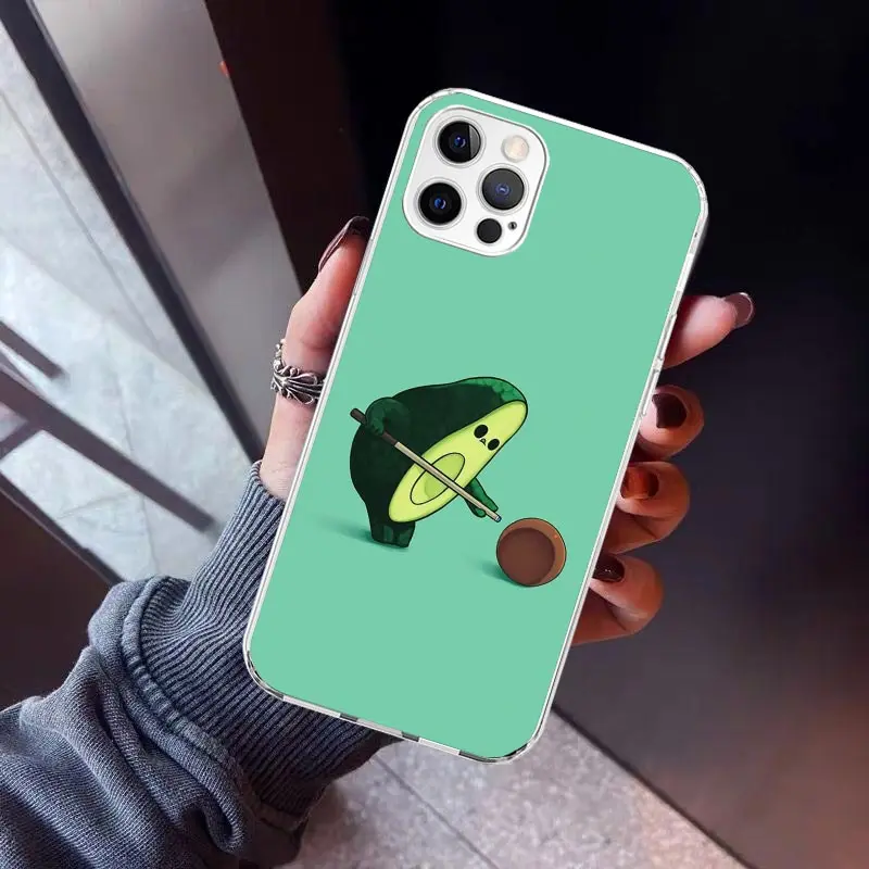 Cartoon Fruit Avocado Phone Case for Apple iPhone 16 15 14 Plus 13 12 Mini 11 Pro Max X XR XS 7 + 7G 8G SE 2020 Soft Cover