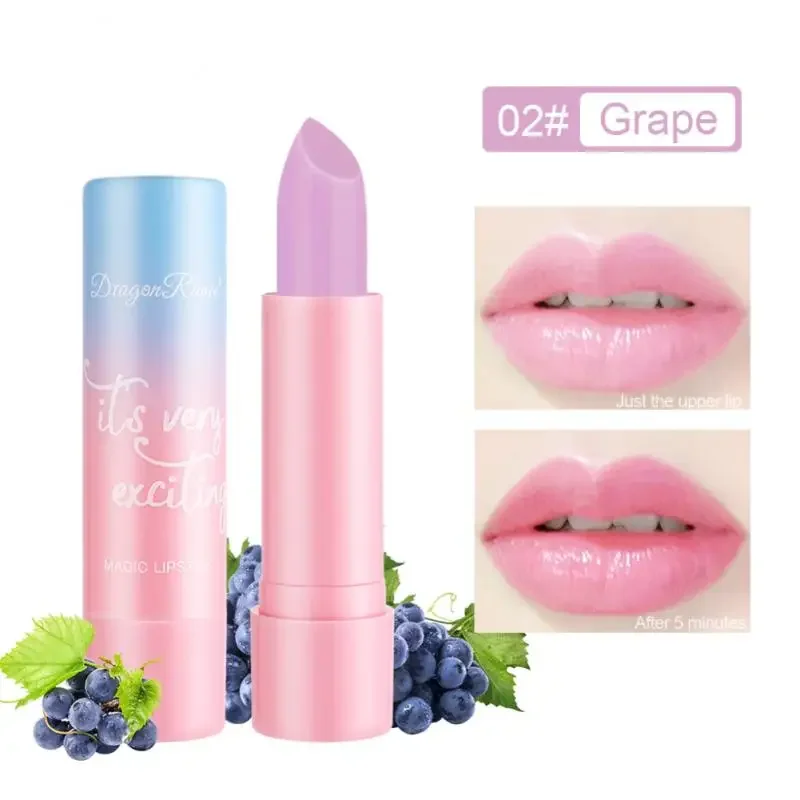 화장품 Temperature Change Color Lip Balm Lipstick Peach Girl Moisturizing Long Lasting Lip Gloss Makeup Lip Care Repair Cosmetic