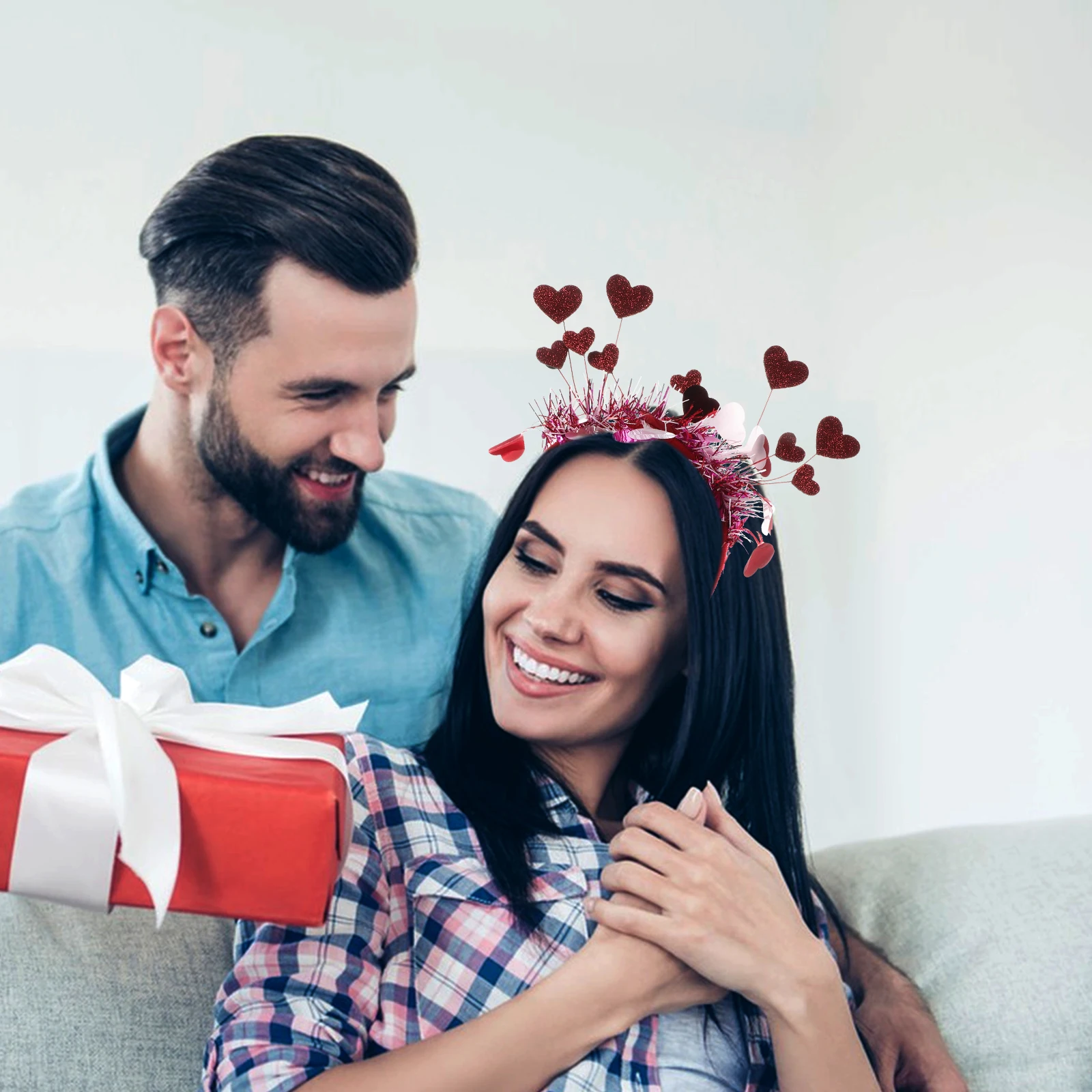 Coração bandana dia dos namorados brilhante cabelo hoop festa de casamento cosplay festa traje headbands decoração do feriado