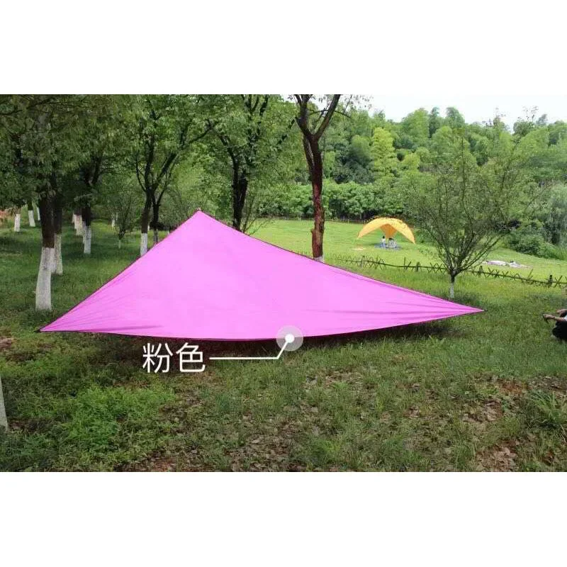 Tenda da esterno Triangolo Baldacchino Tenda per auto Giardino Spiaggia Protezione solare antipioggia Tenda da sole Tenda da campeggio pieghevole portatile da viaggio