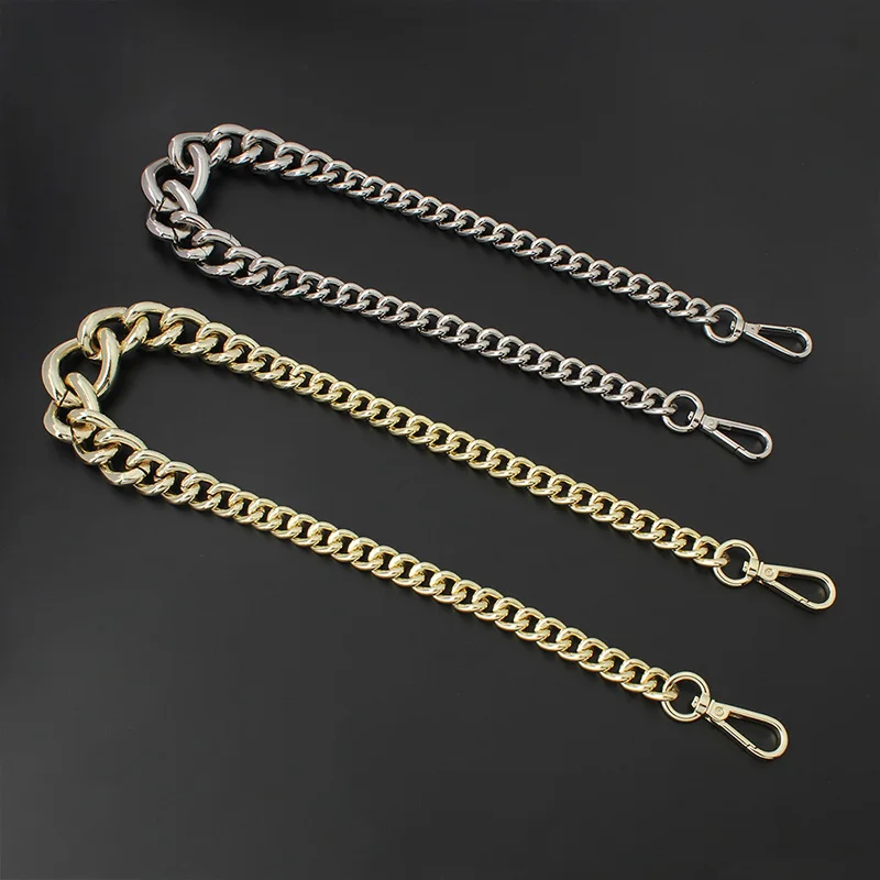 30-130cm On sale Light Weight Silver Alumium Metal Bag Chain Ladies New Handbag Shoulder Light Gold Chain Strapping