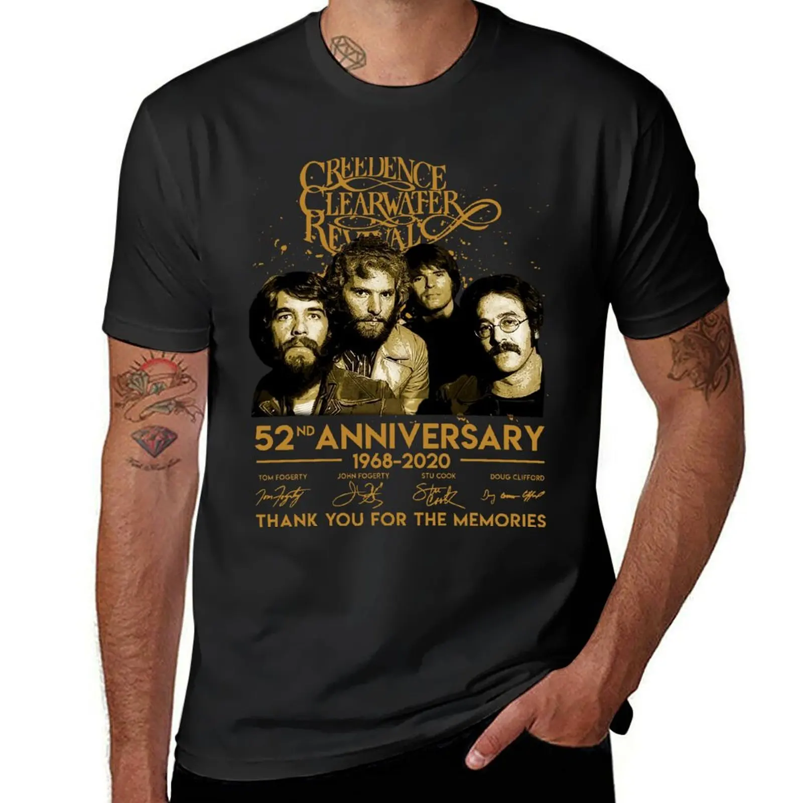 2025 new model 52 Years Creedence Clearwater Revival T-Shirt aesthetic clothes for a sweat Aesthetic clothing men clothings
