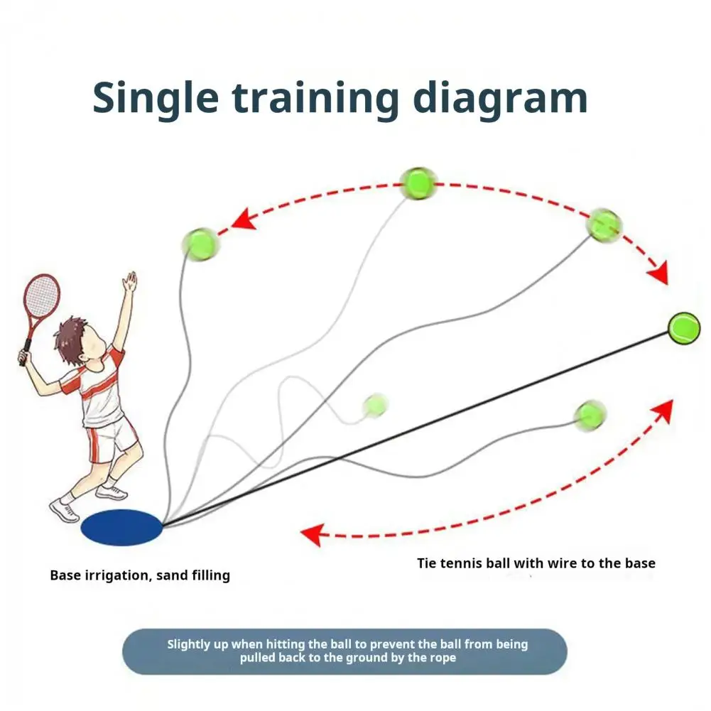 Rebounder tenis kabel elastis Set Rebounder tenis Solo untuk dewasa anak-anak alat latihan dengan 2 bola tenis untuk diri