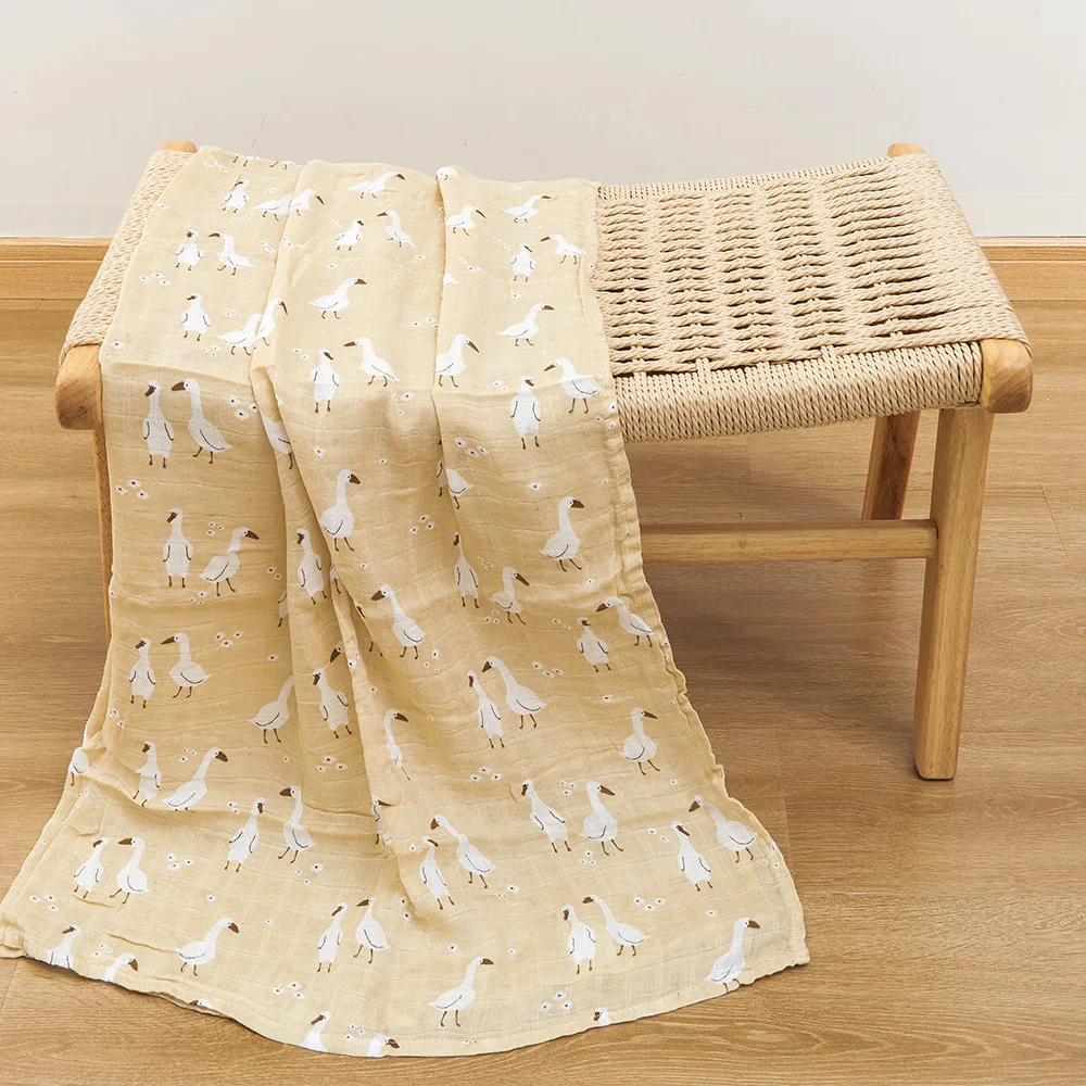 HappyFlute Fashion Print One Piece 120 * 110 cm Miękka bambusowa bawełniana chusta podróżna dla noworodków Wielofunkcyjny kocyk do spania