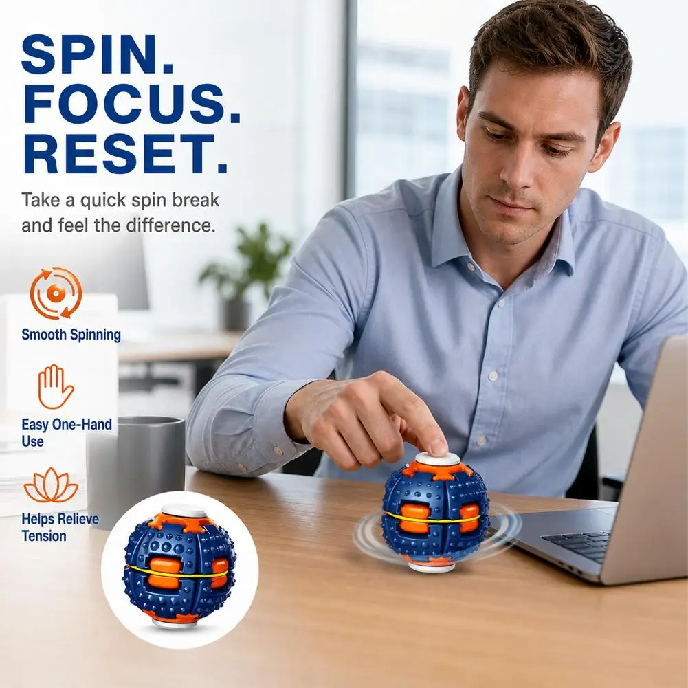 Stress Relief Gyro Toy Spinning Toy Ball 3D Printed Stress Relief Toy for Children Office Home Desk Toy Pocket Toy For Fans
