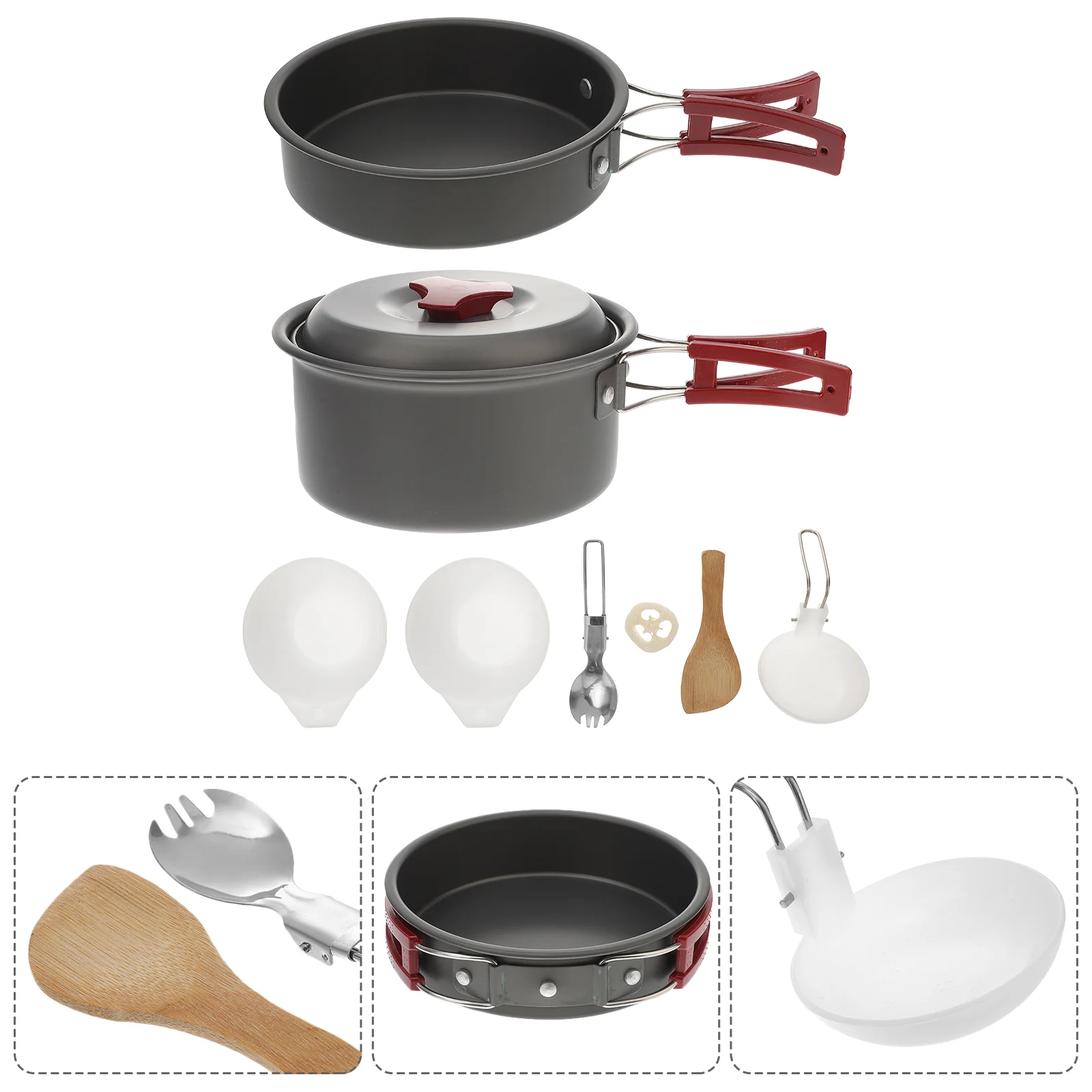 

Cookware Camping Pan Set Outdoor Cooking Tool Pot Hot 25X15CM Hiking Picnic Travel