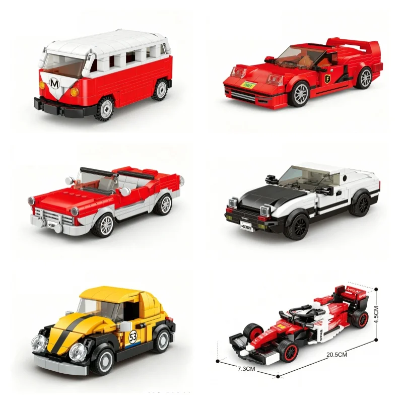 

City Technical Vehicle Speed Racing Car Building Blocks Courses Rennen гонки Carreras Moc DIY Model Brick Toys
